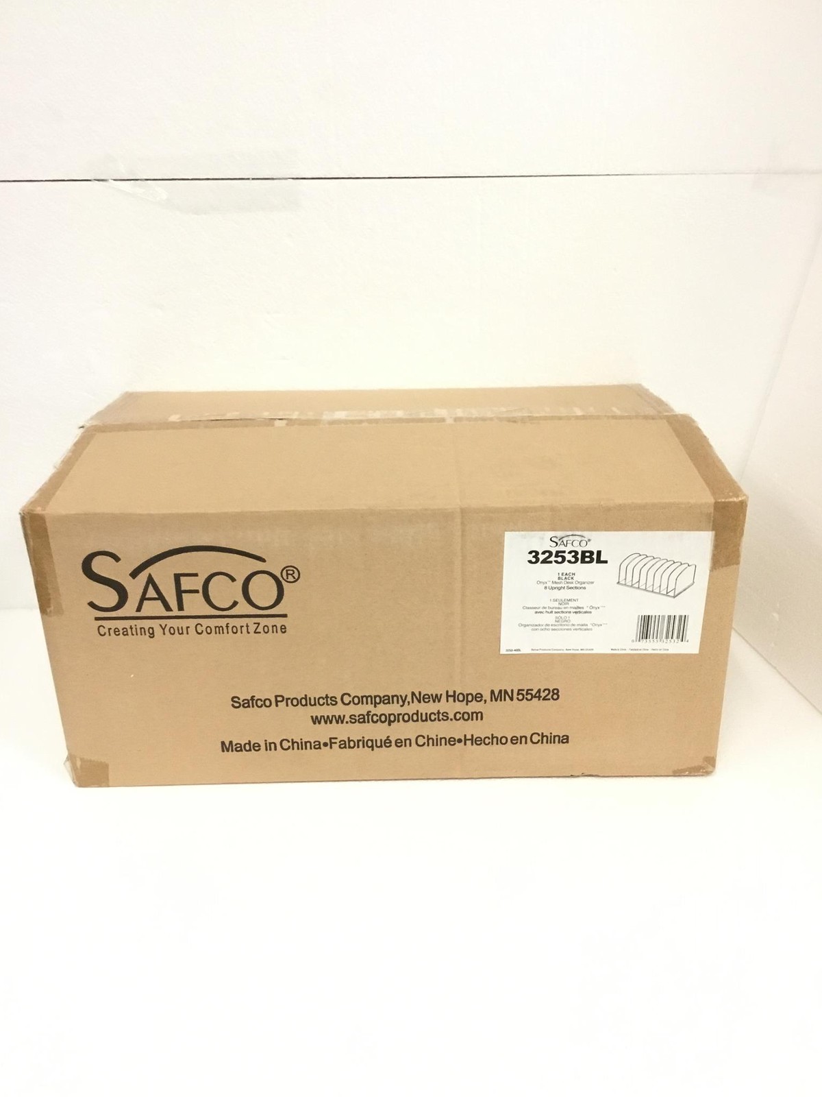 4x NEW Safco 3253BLOnyx Mesh Desk Organizer, 8 Upright Sections, FREE SHIP, QTY