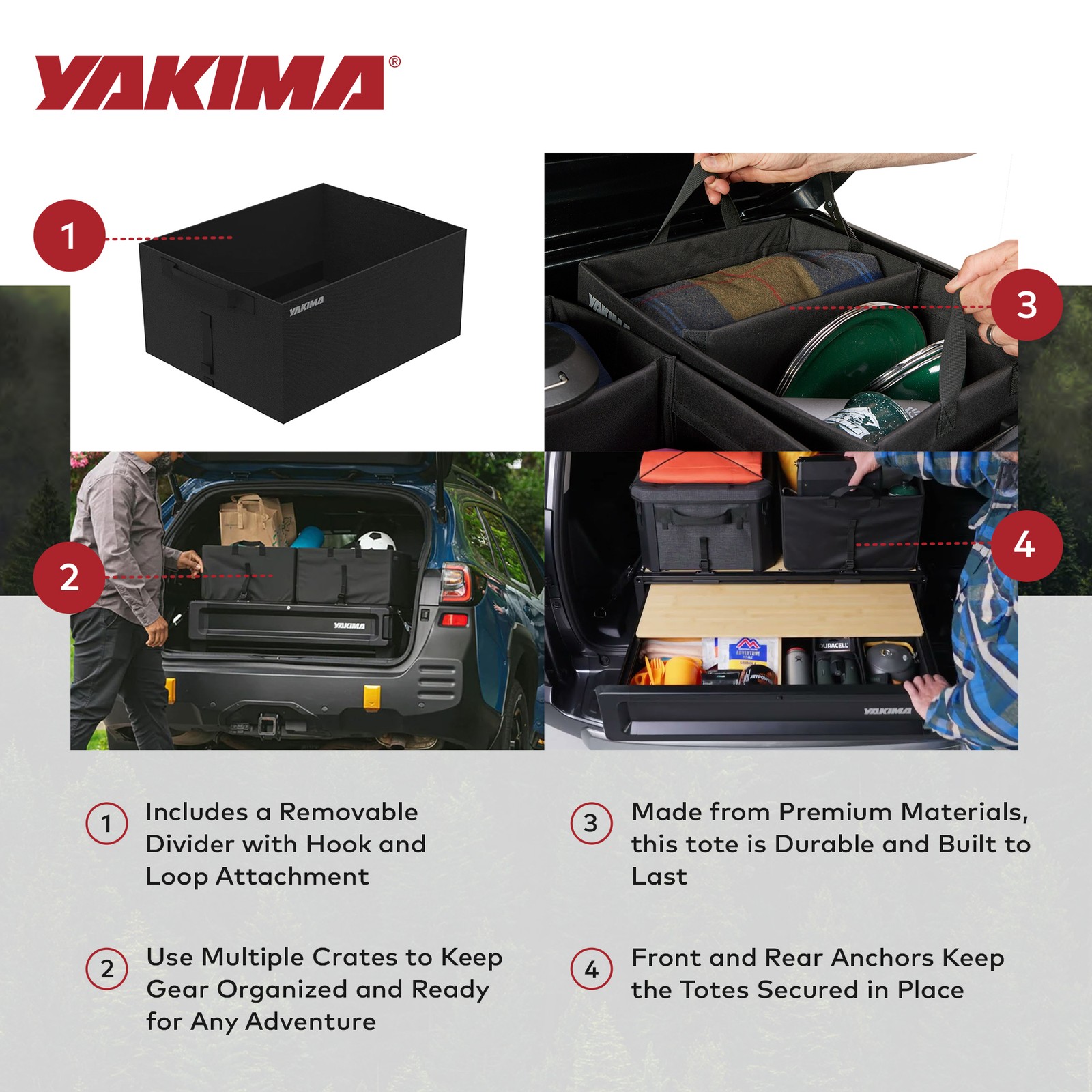 Yakima MOD GearTote Medium Basic Soft Tote with Quick Attach System and Anchors