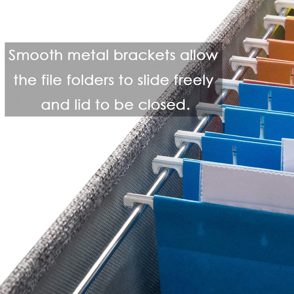 PRANDOM File Organizer Box – Set of 1 (1-pack) without folders, Grey