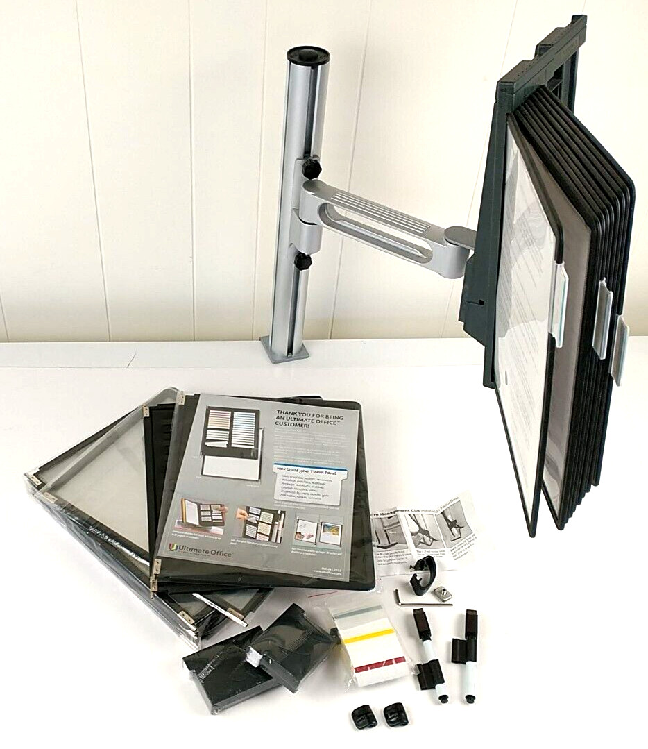 Ultimate Office AdjustaView 20-Pocket Desk Reference Organizer with Desk Stand