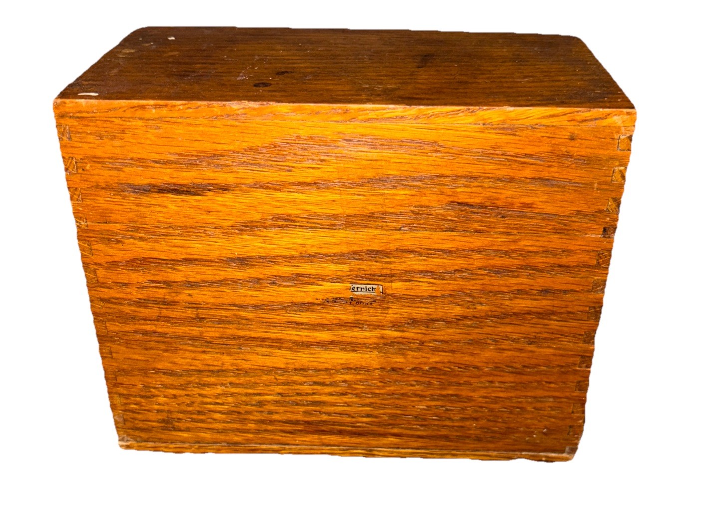 Vintage 1920s Globe Wernicke Oak Wood 84C File Recipe Index Card Storage Box