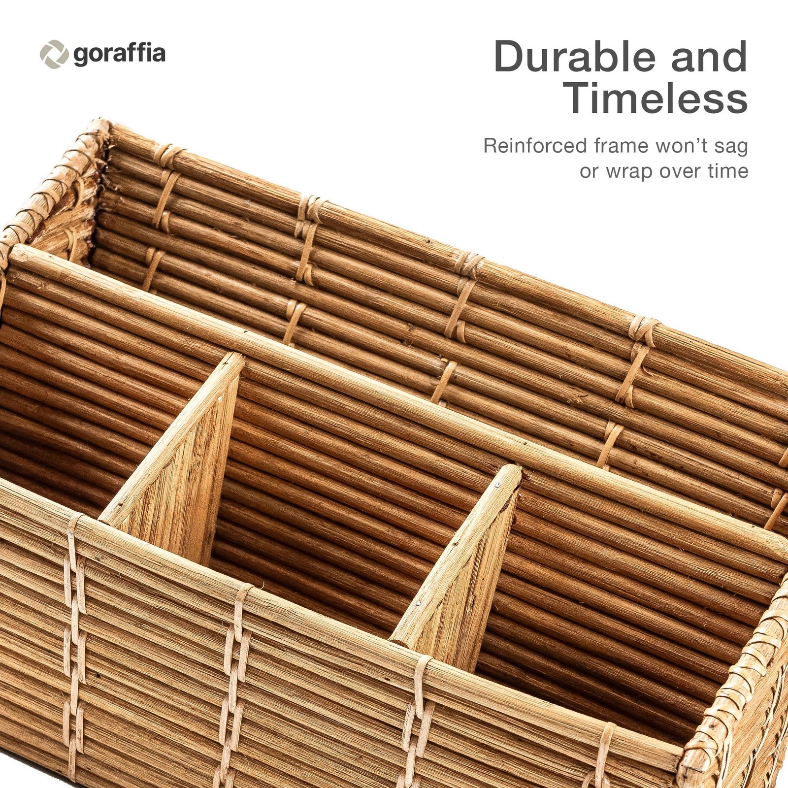 Rattan Desk Organizer – 4-Slot Letter Holder & Mail Organizer Countertop, 12….