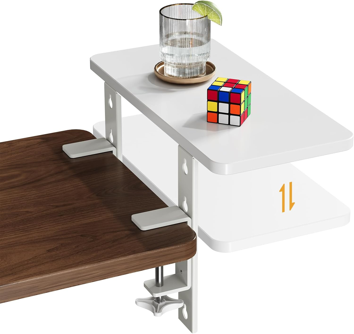 3 in 1 Clamp-On 15.7″×7.5″ Desk Extender, Heavy-Duty Side/Top Desk Organizer She