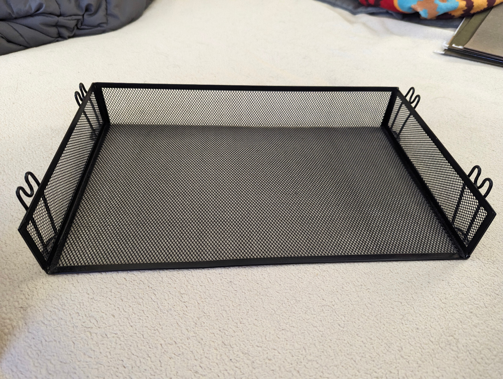 8.5 x 14 inch Black Metal Tray for Hanging File Folders or Paperwork