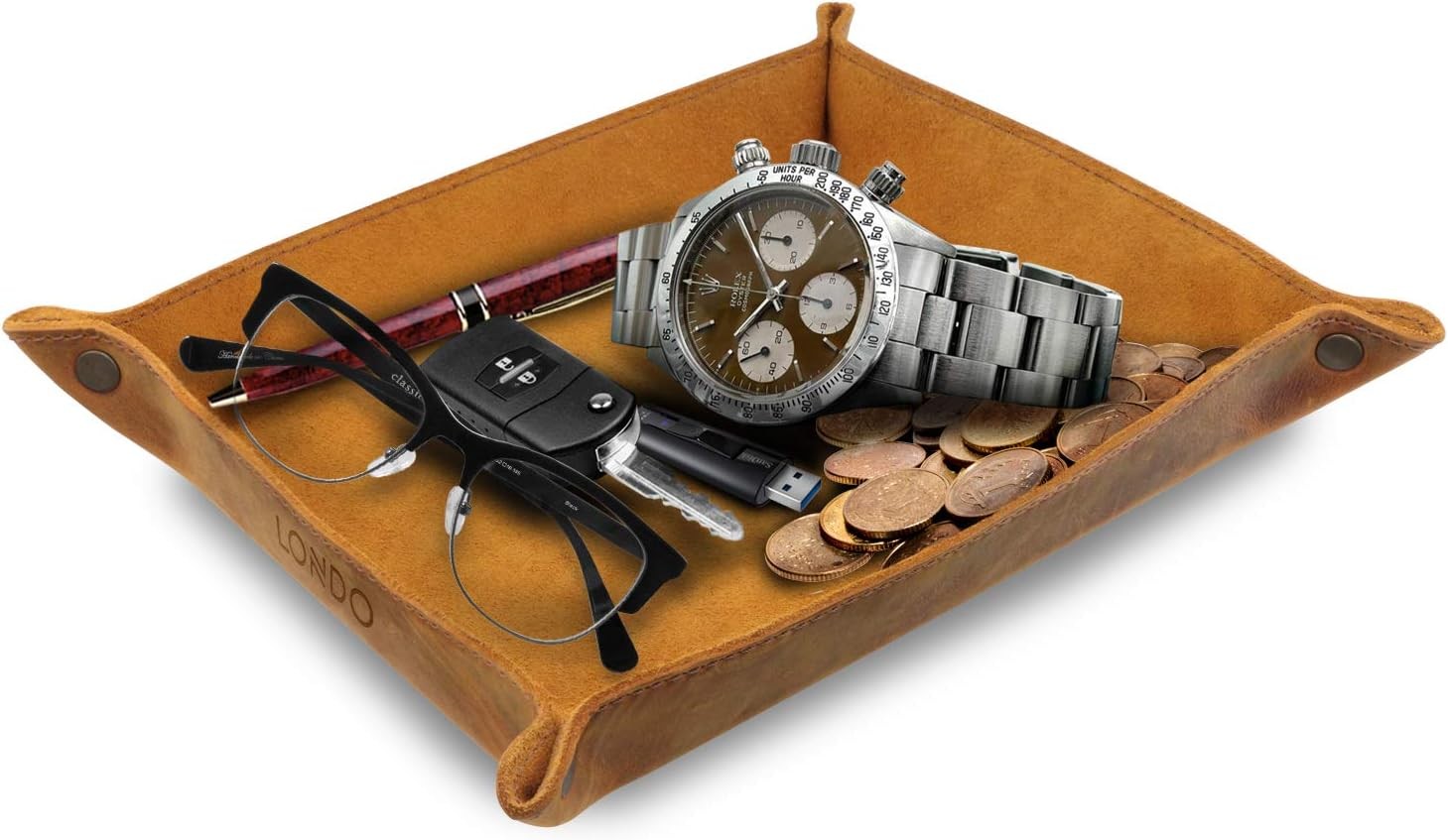 Genuine Leather Tray Organizer Practical Lightweight Water Resistant Computer