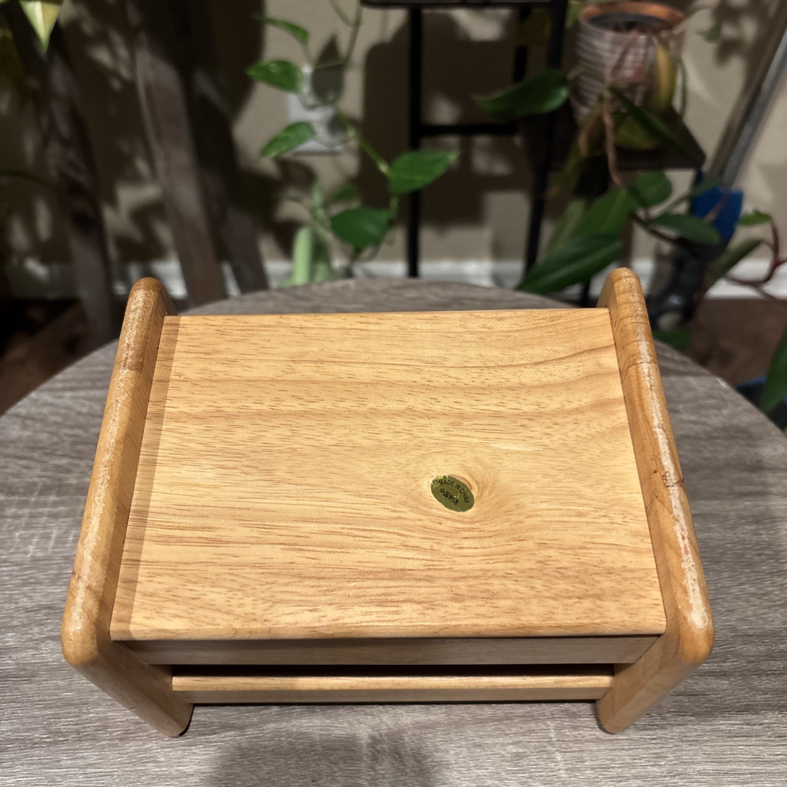 Vintage Wooden Desk/Mail/Letter/Recipe Holder Natural wood Finish