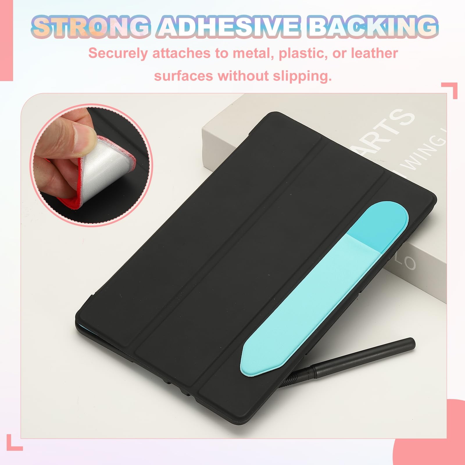 Pencil Holder for Stylus, 4 Pcs Adhesive Elastic Pen Case Sleeve Pouch Stylus…