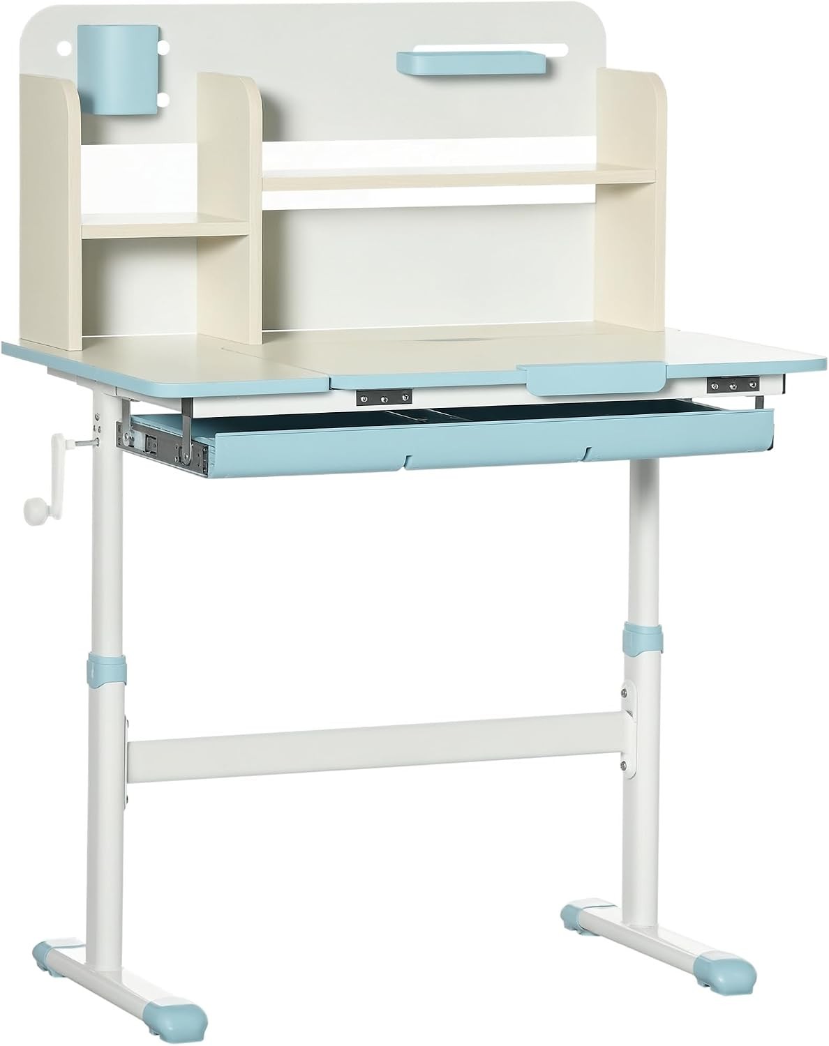 Wooden Kids Study Desk Height Adjustable Children School Study Table Student