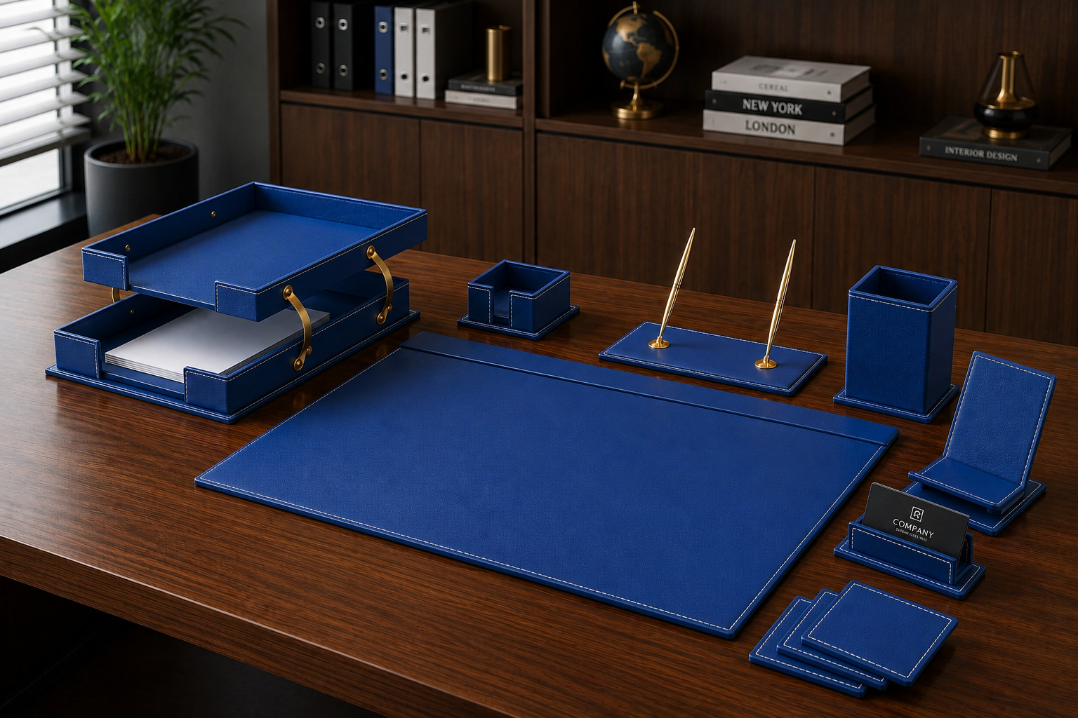 Classic Desk Organizer – 12 PCS Leather Desk Organizer Set – Desk Accessories