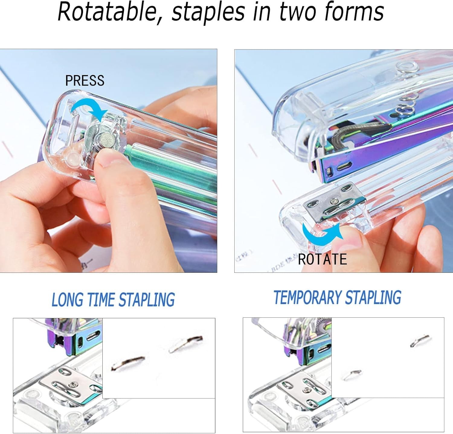 Professional Multicolor Acrylic Office Supplies Set – Stapler, Tape & More