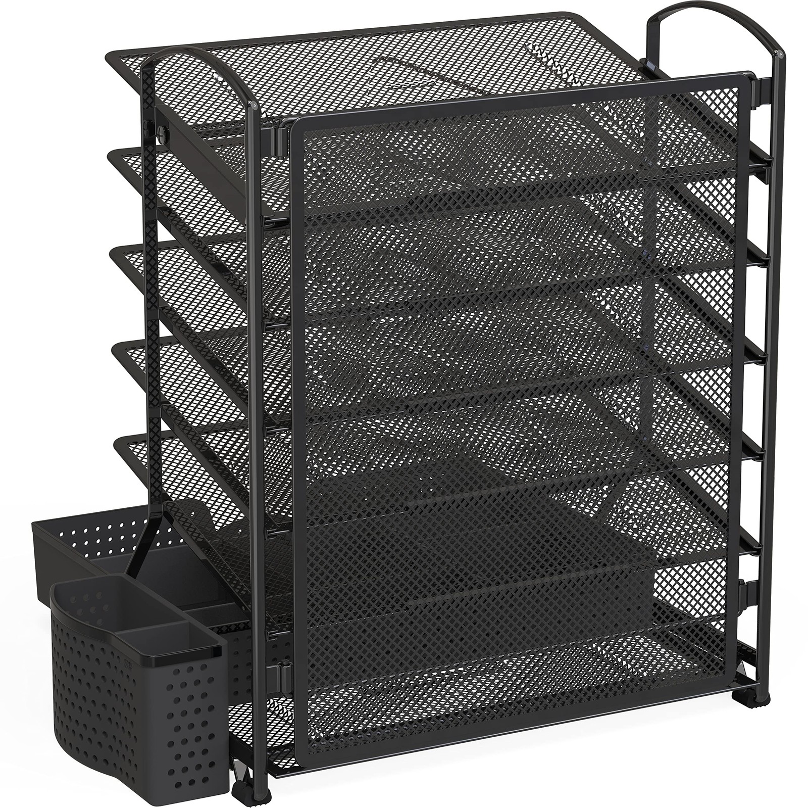 Simple Houseware 6-Tier Desk Document File Tray Organizer with Supplies Slidi…