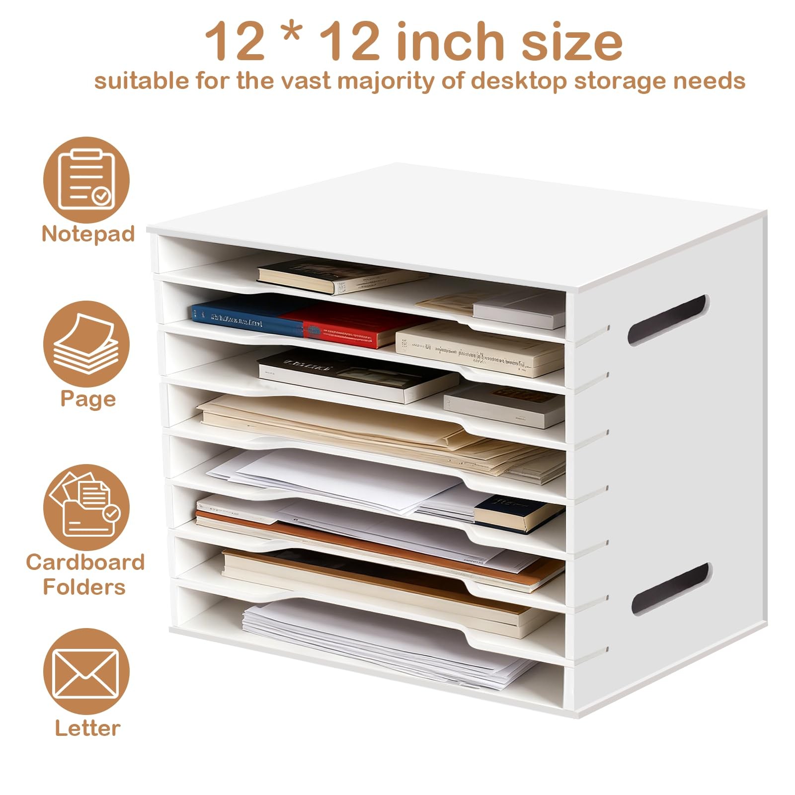 16″x20″ Paper Organizer Storage for Desk, 8 Tier Construction File Organizer …