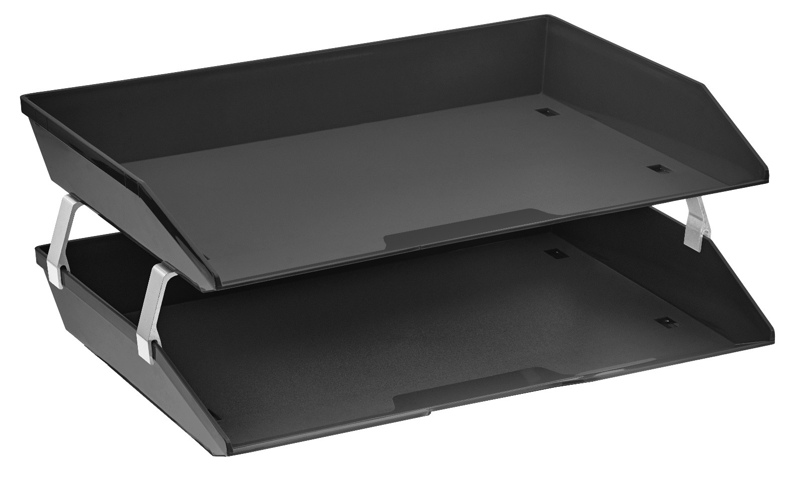 Acrimet Facility 2 Tiers Double Letter Tray (Black Color)
