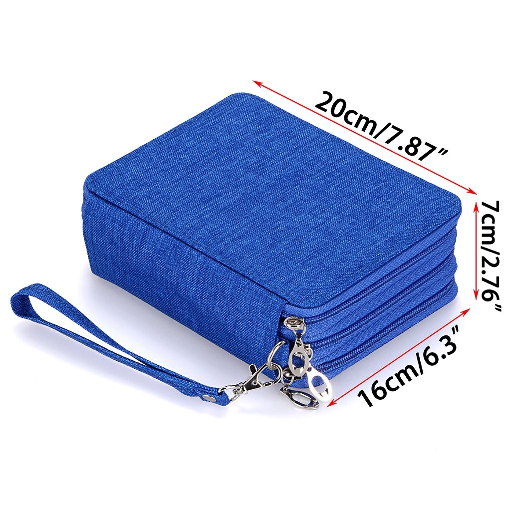 Zippered Pencil Case-Canvas 72 Slots Handy Pencil Holders for for Prismacolor…