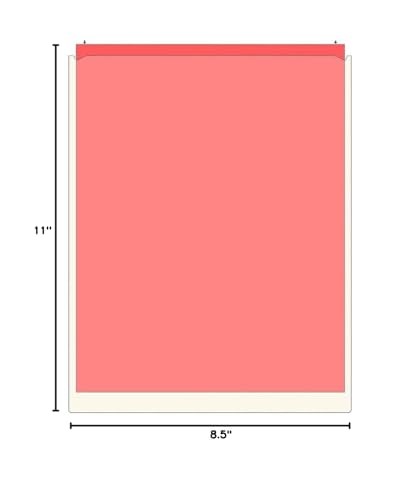Peel & Stick Clear Document Protectors Letter Size 8.5×11 10 Pack Poly