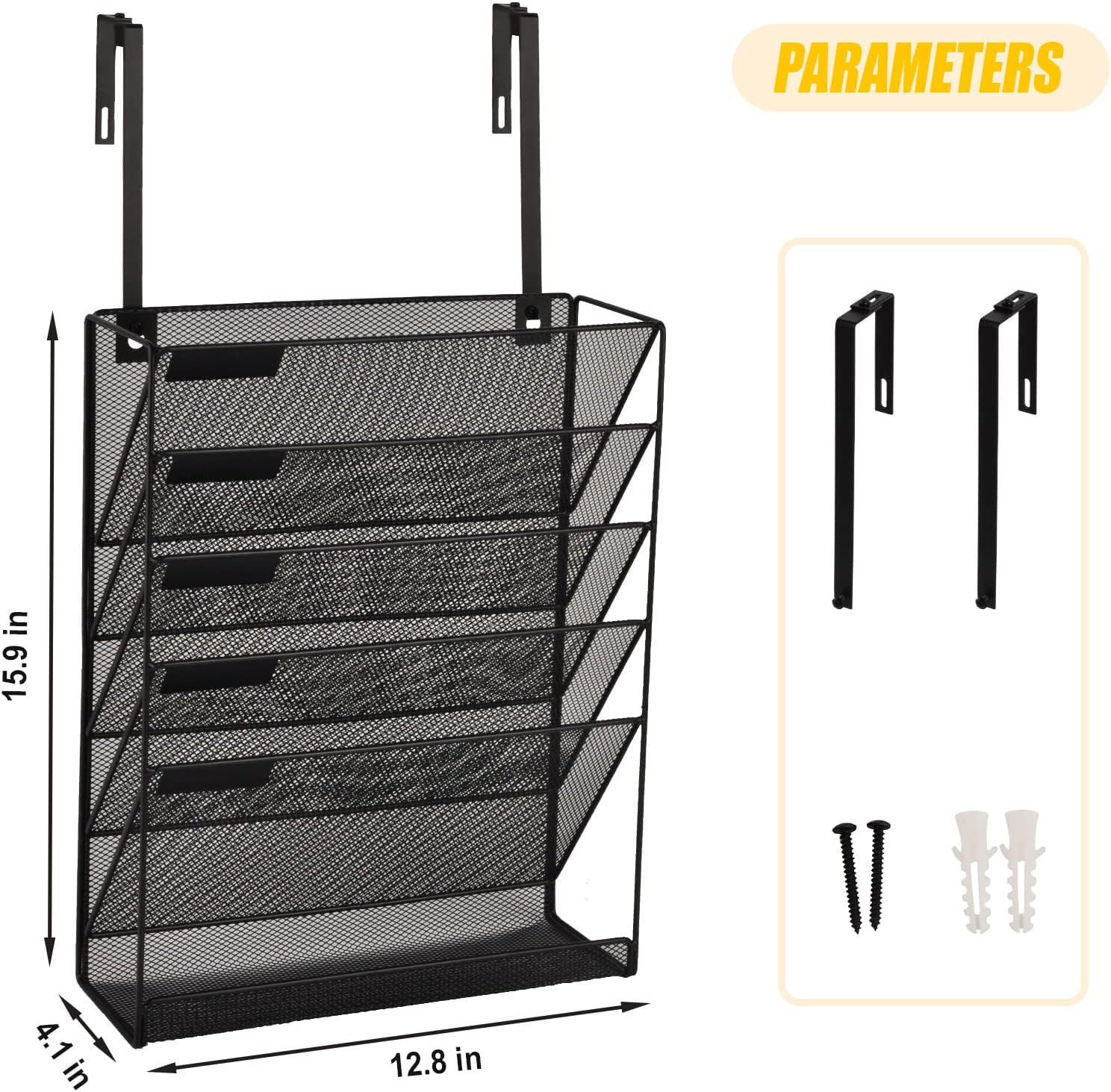 Hanging Organizer Cubicle File Holder – Wall Mount Storage, Office Cubical Acces