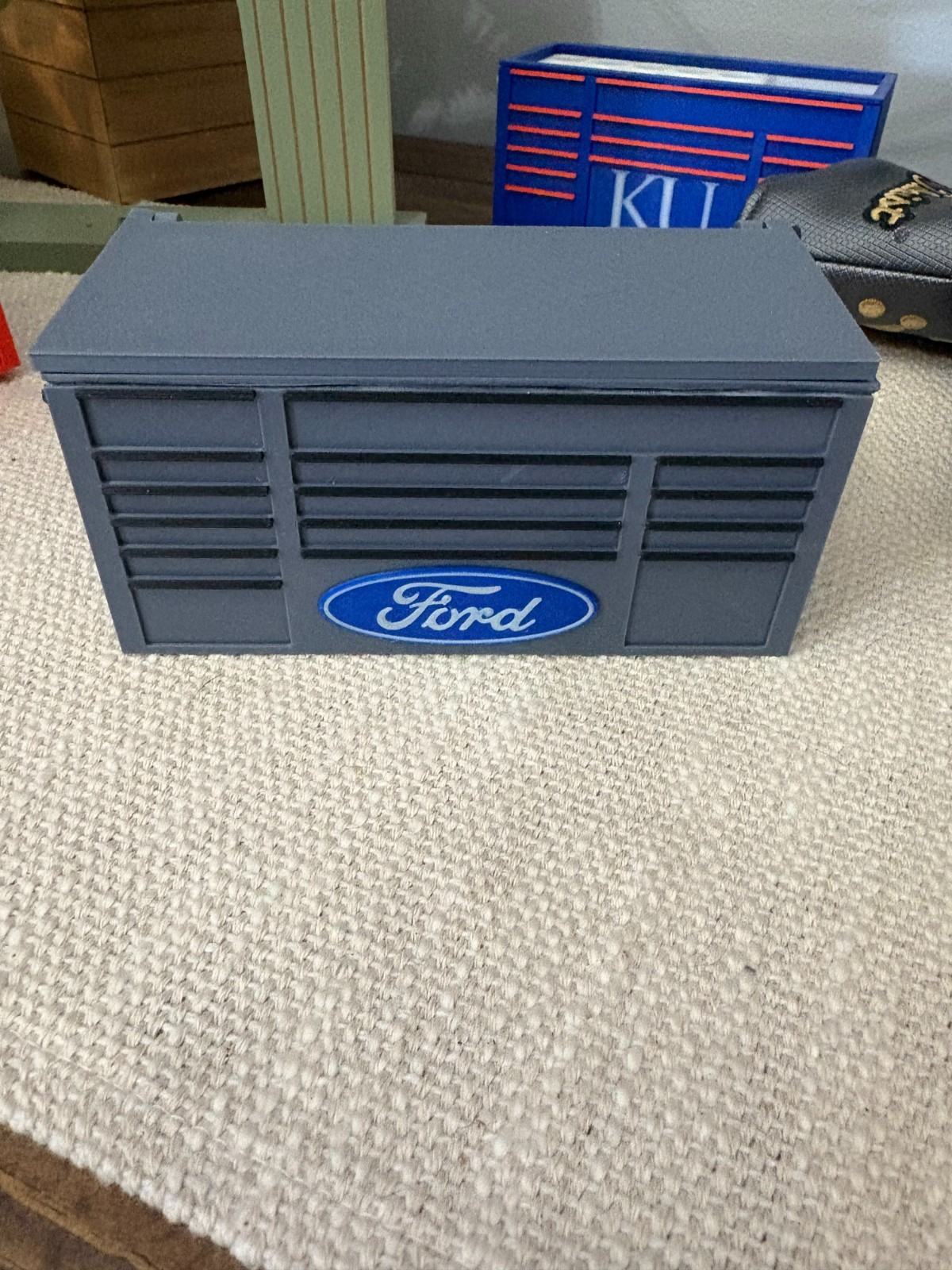 Ford-Inspired Mini Toolbox Organizer – Desk Organizer