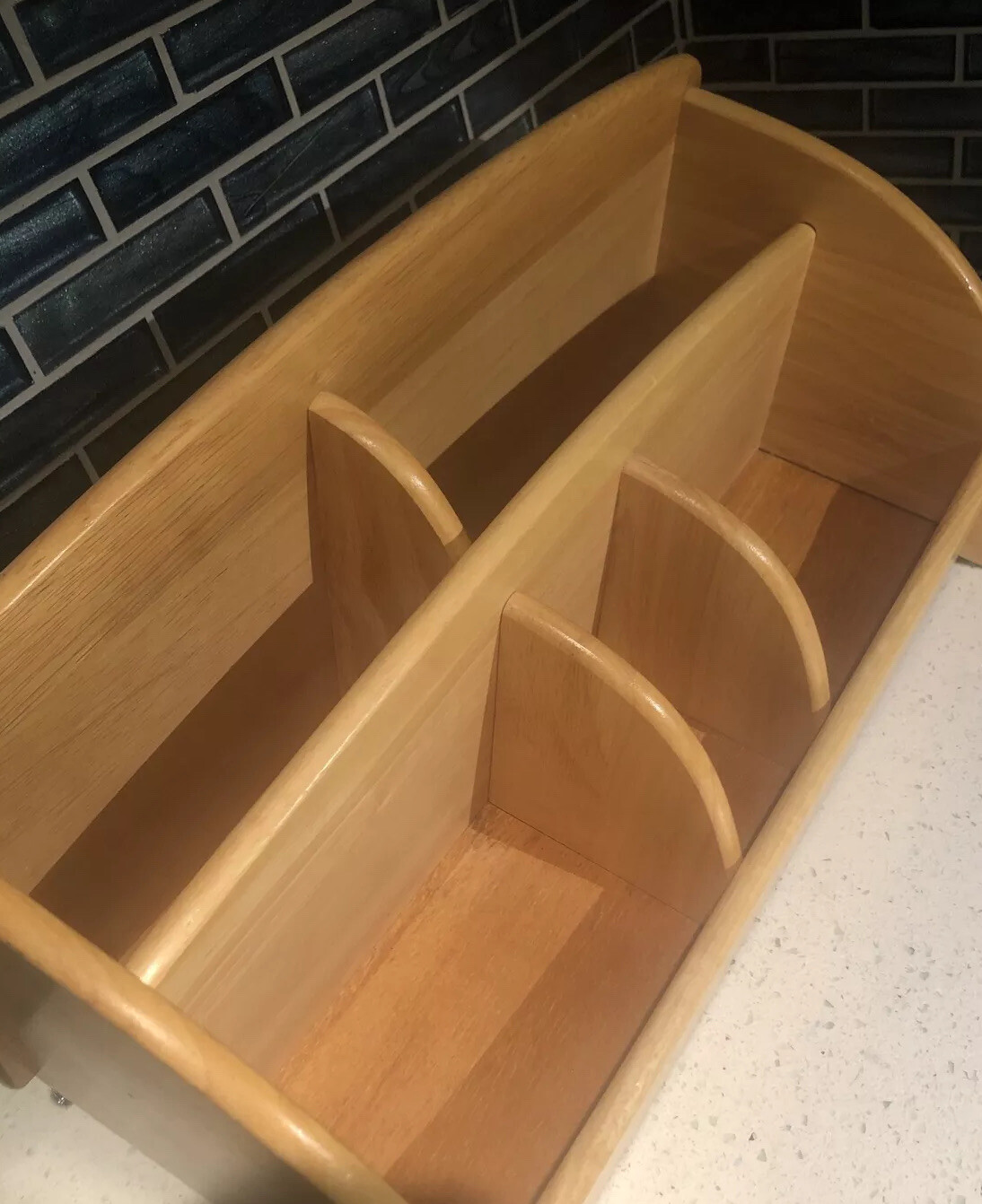Solid Wood Desk Counter Top Organizer Secretary Filing Paperwork With Drawer