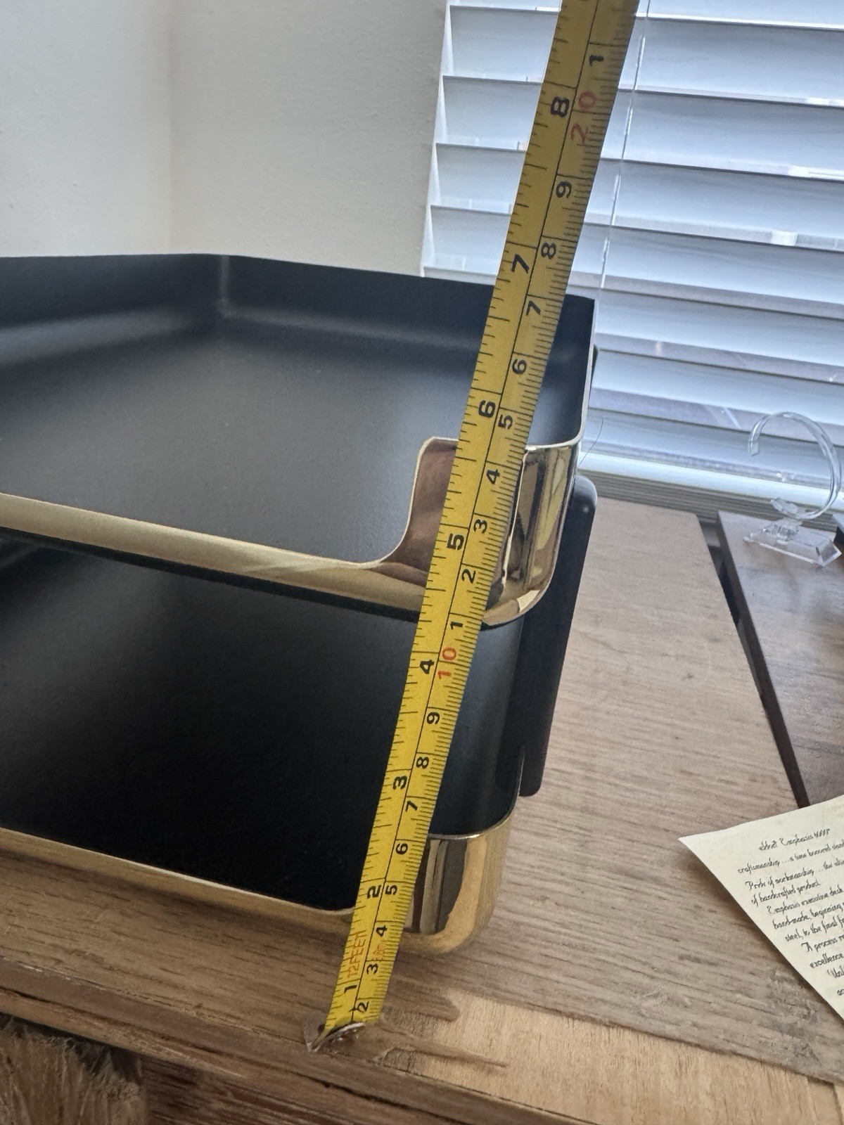 Eldon 6000 Letter File Organizer Tray 1984 Gold Plated Black NEW OLD STOCK