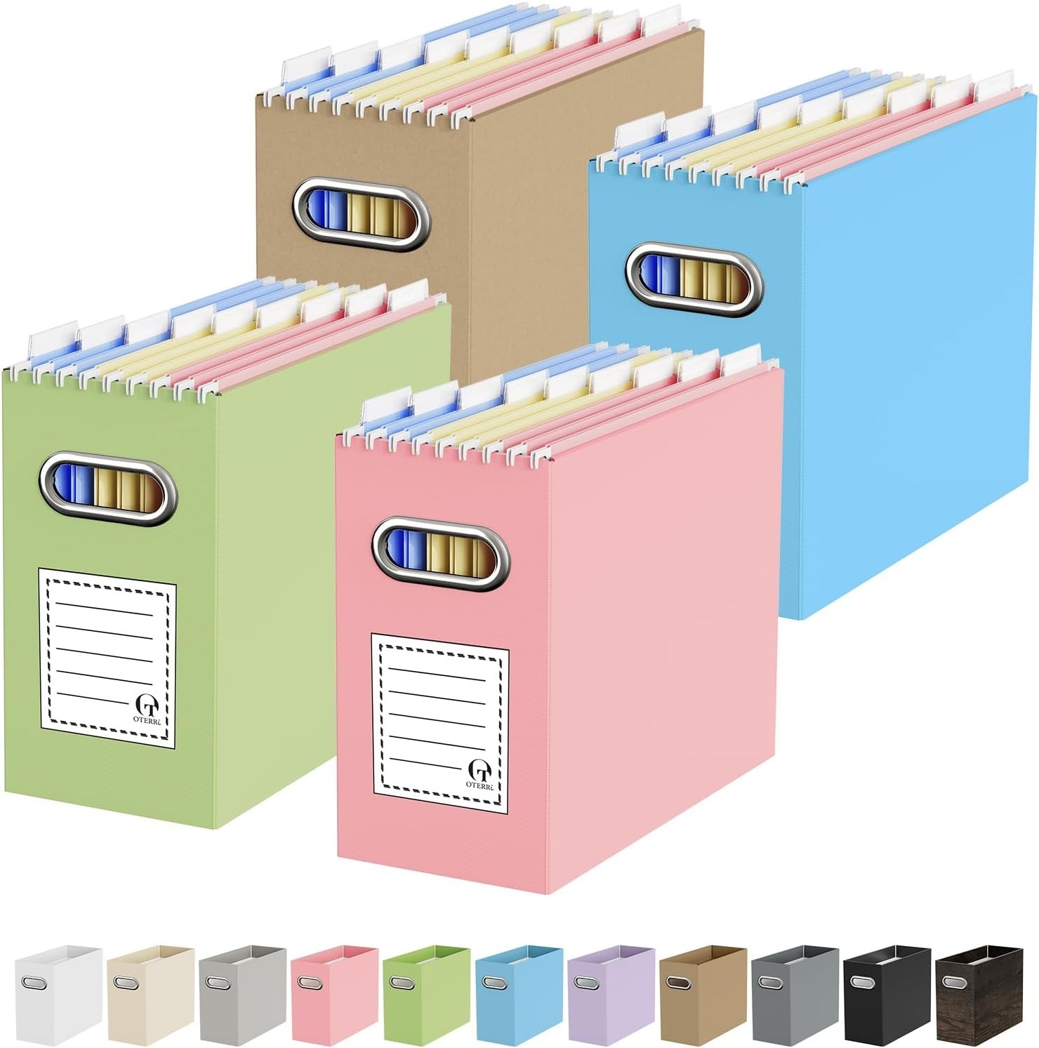 Cardboard File Organizer Box Hanging File Folders Letter Size,File Box Computer