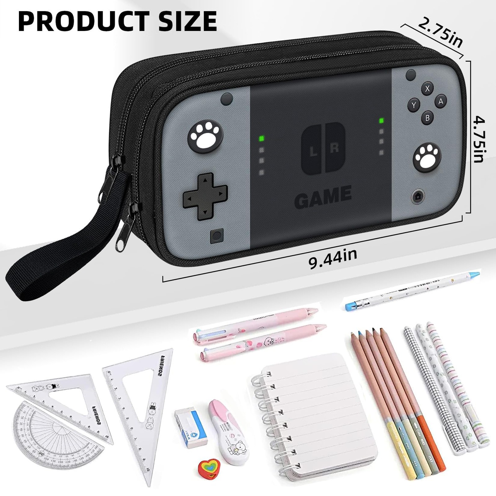 Gamer Pencil Case for Boys, Large Boys Pencil Pouch for Kids Teens School, Bi…
