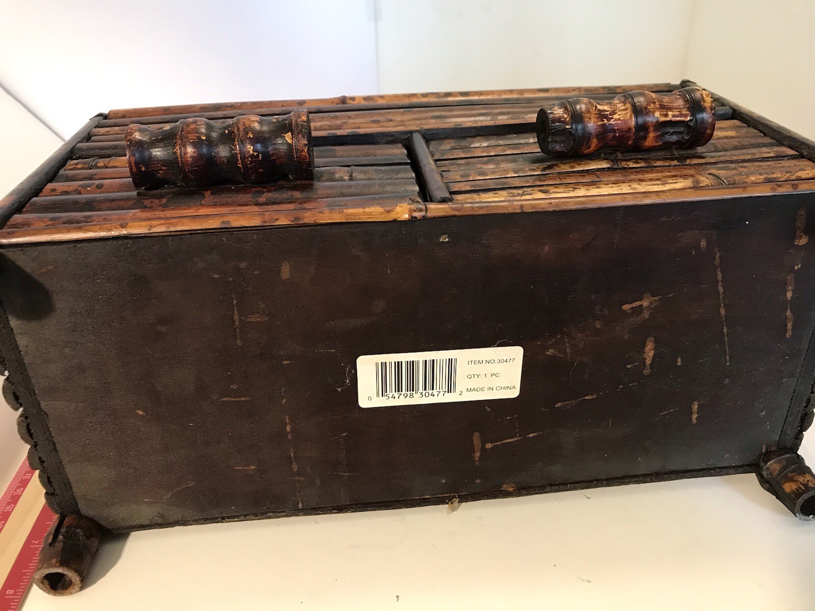 Vintage Bambo Desk Top Organizer 12x10x6”