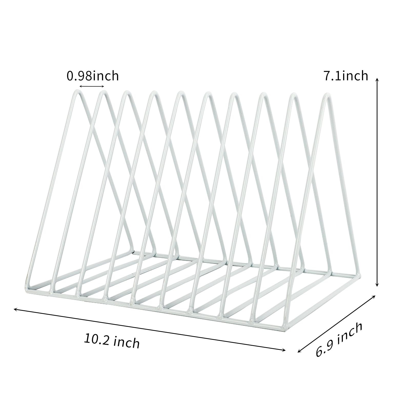 Vinyl Record Holder Storage, 9 Slot Metal Magazine Book Album Display Rack, S…