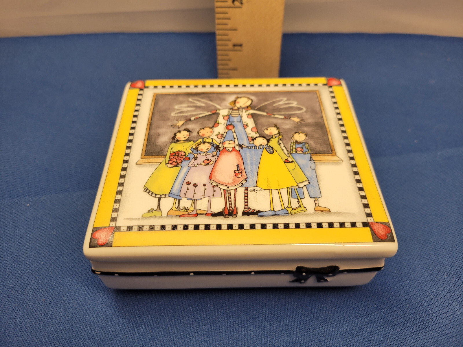 Teacher Box Desk Organizer Ceramic with Lid 4in. 265 306