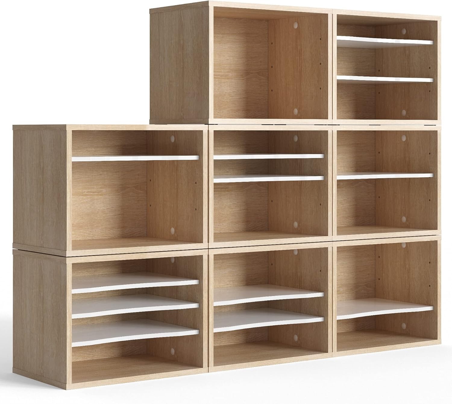 Versatile Light Wood Desk File Organizer – Perfect for Classroom & Home Office