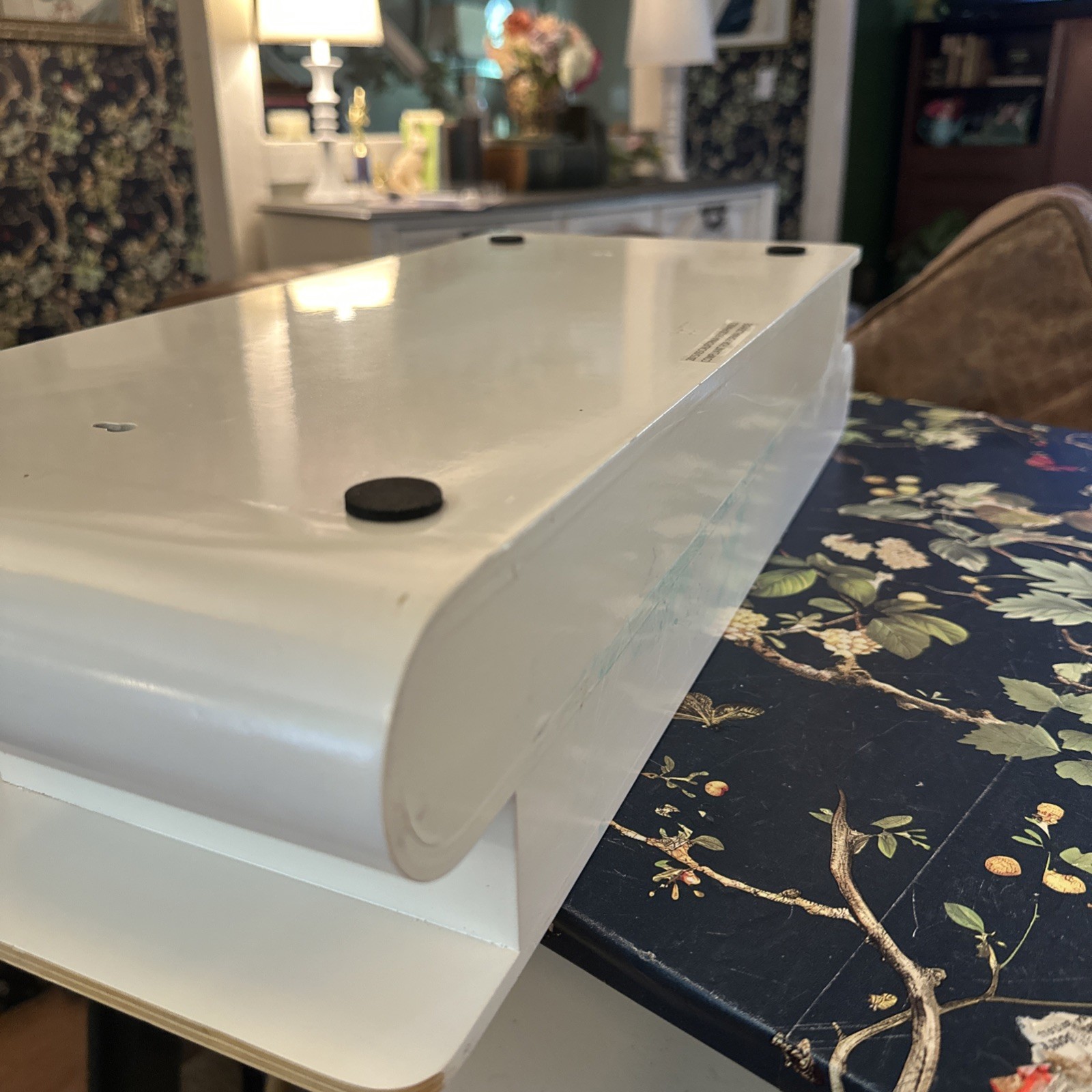 Anthropologie Desk Organizer Monitor Stand Modern White Workspace Style 58644253