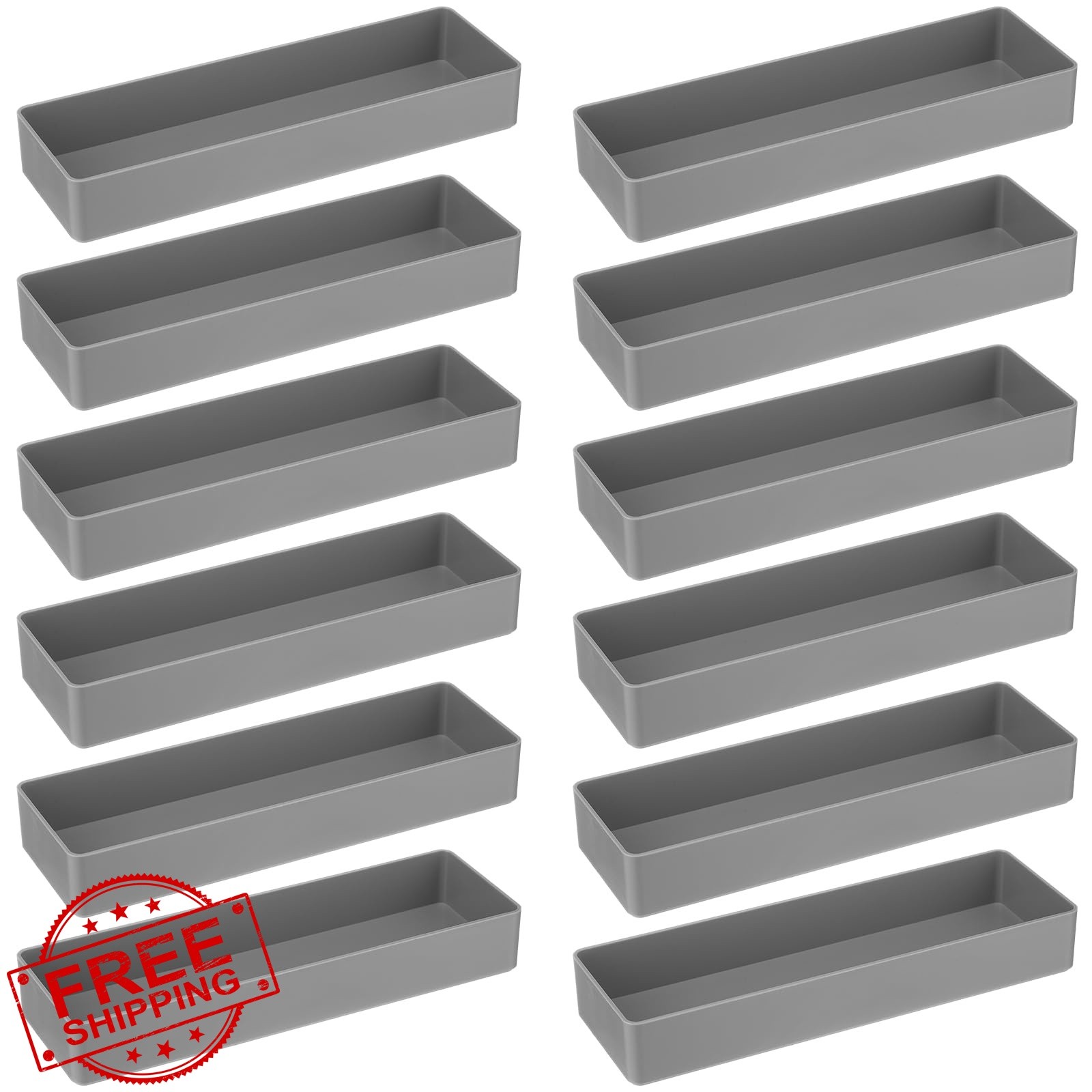 Teling Gray Desk Organizer Set 12 Pcs