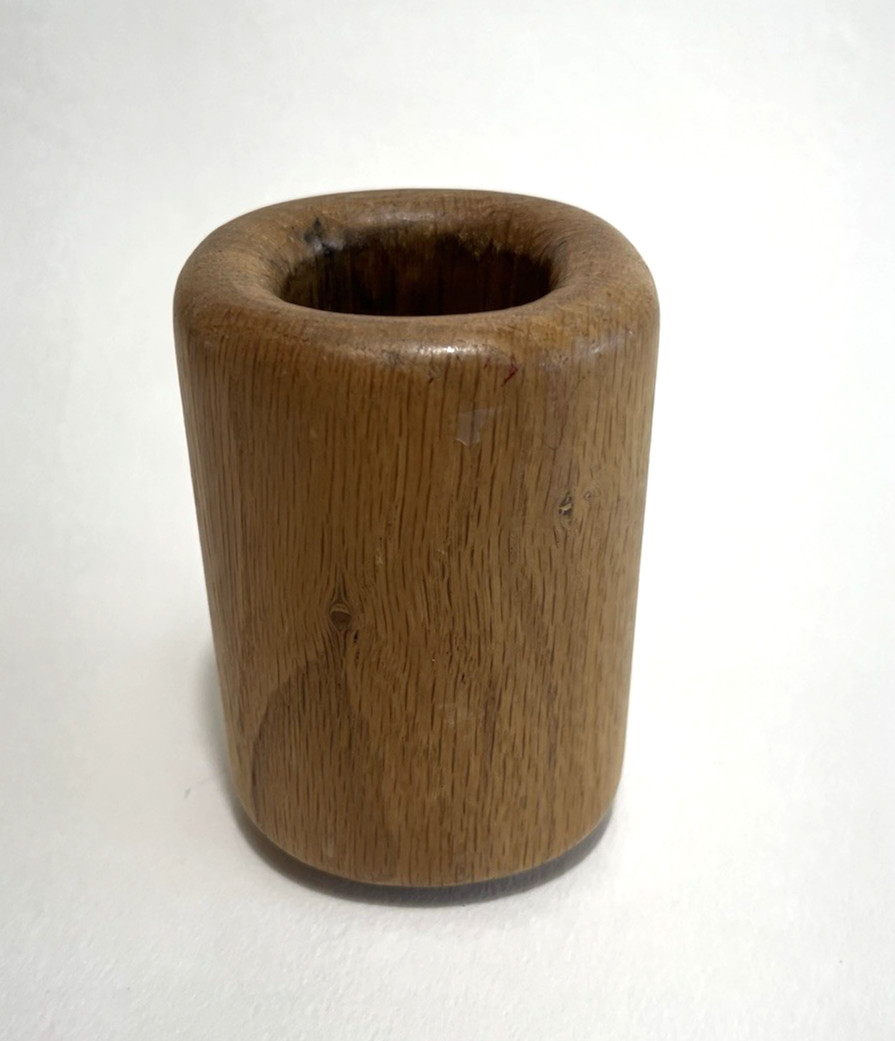 Vintage 1980s – Eldon Woodline Oak Pen Pencil Holder – 4.5″ x 3″