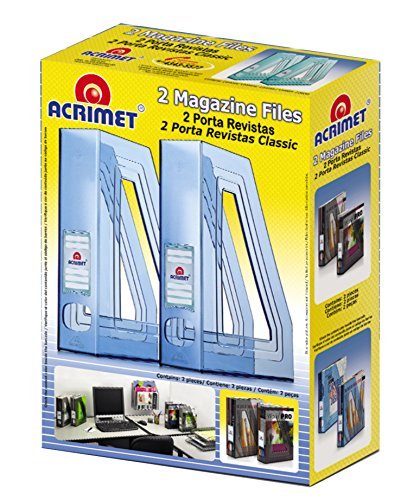 Acrimet Magazine File Holder (White Color) (2 – Pack)