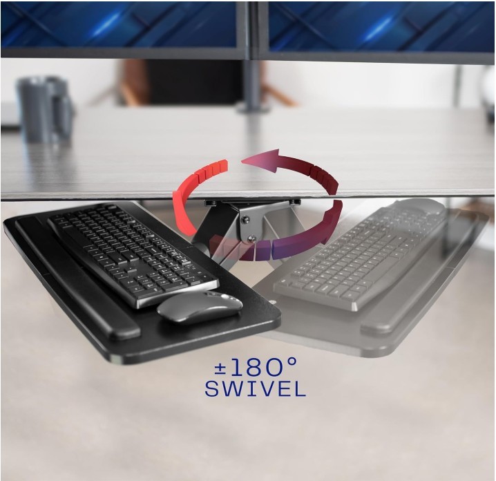 BRAND NEW VIVO ADJUSTABLE COMPUTER KEYBOARD & MOUSE TRAY