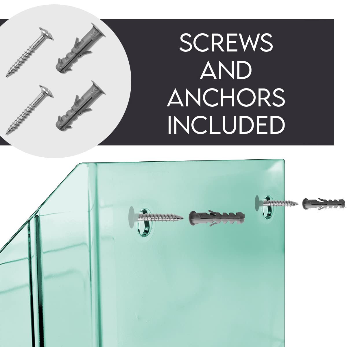 Vertical Triple File Folder Holder Organizer Plastic Clear Green Sorter Desk