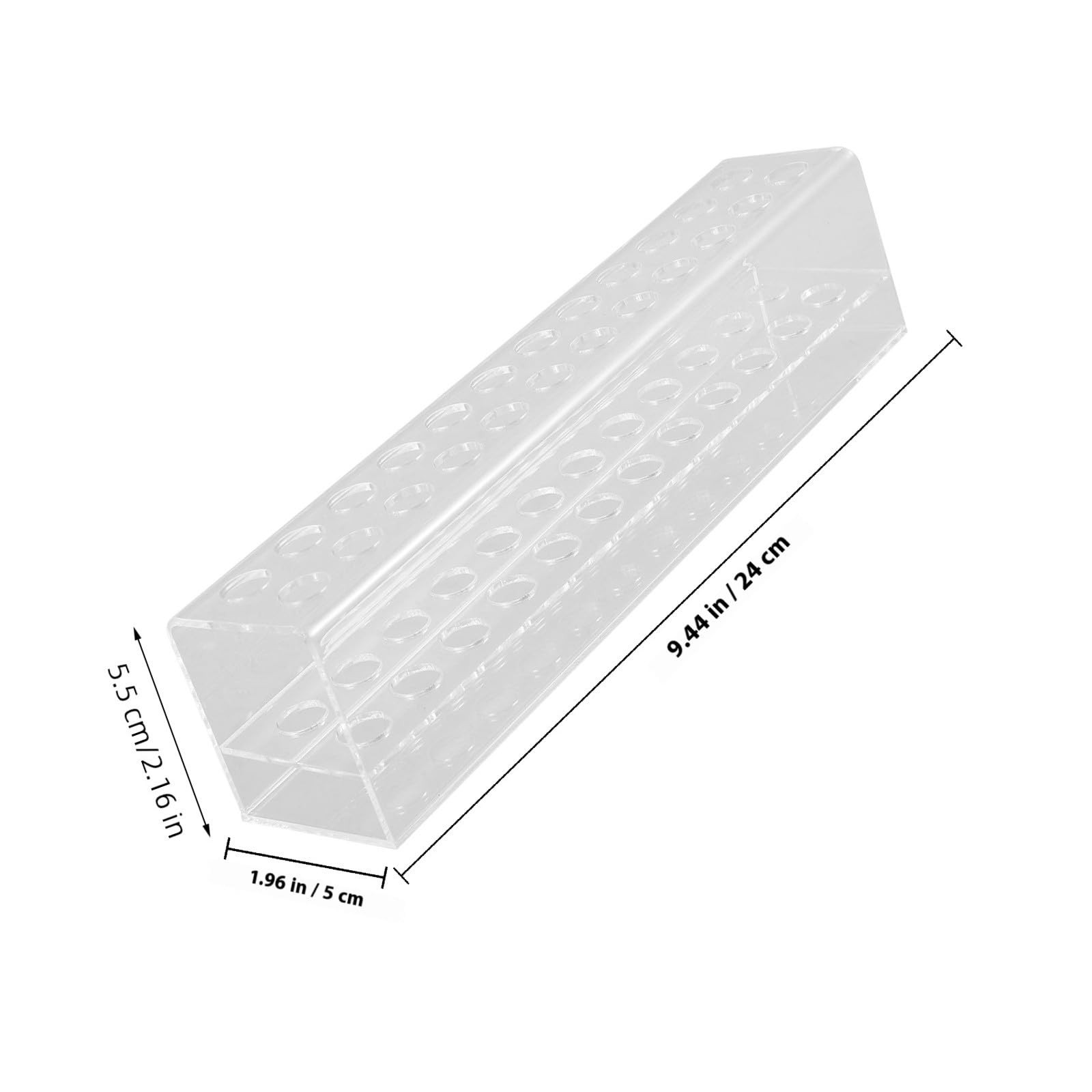 Acrylic Pen Holder Stand Clear Desk Organizer with 24 Slots, Pencil Marker Cr…