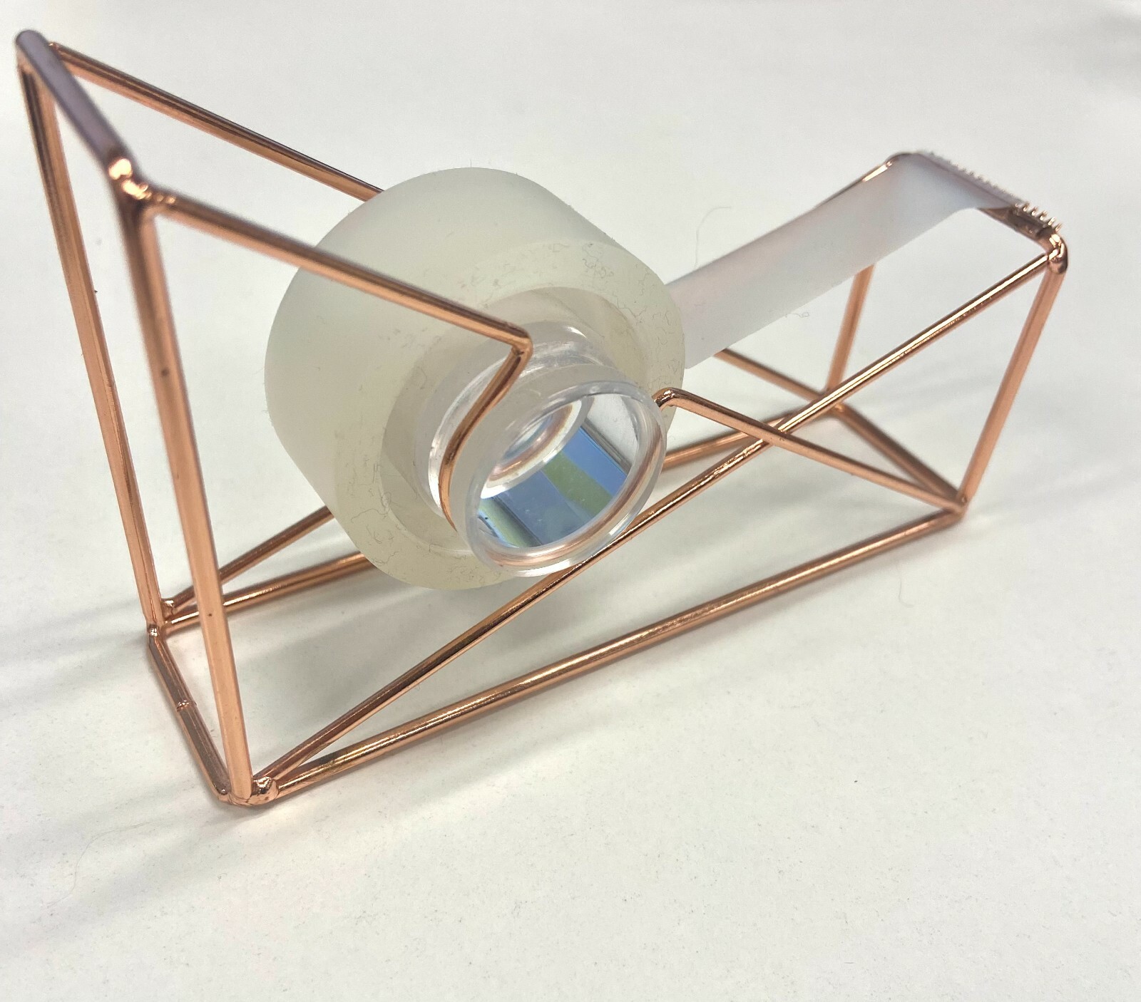 Lightly Used Rose Gold Desktop: Tray, Stapler, Tape roller