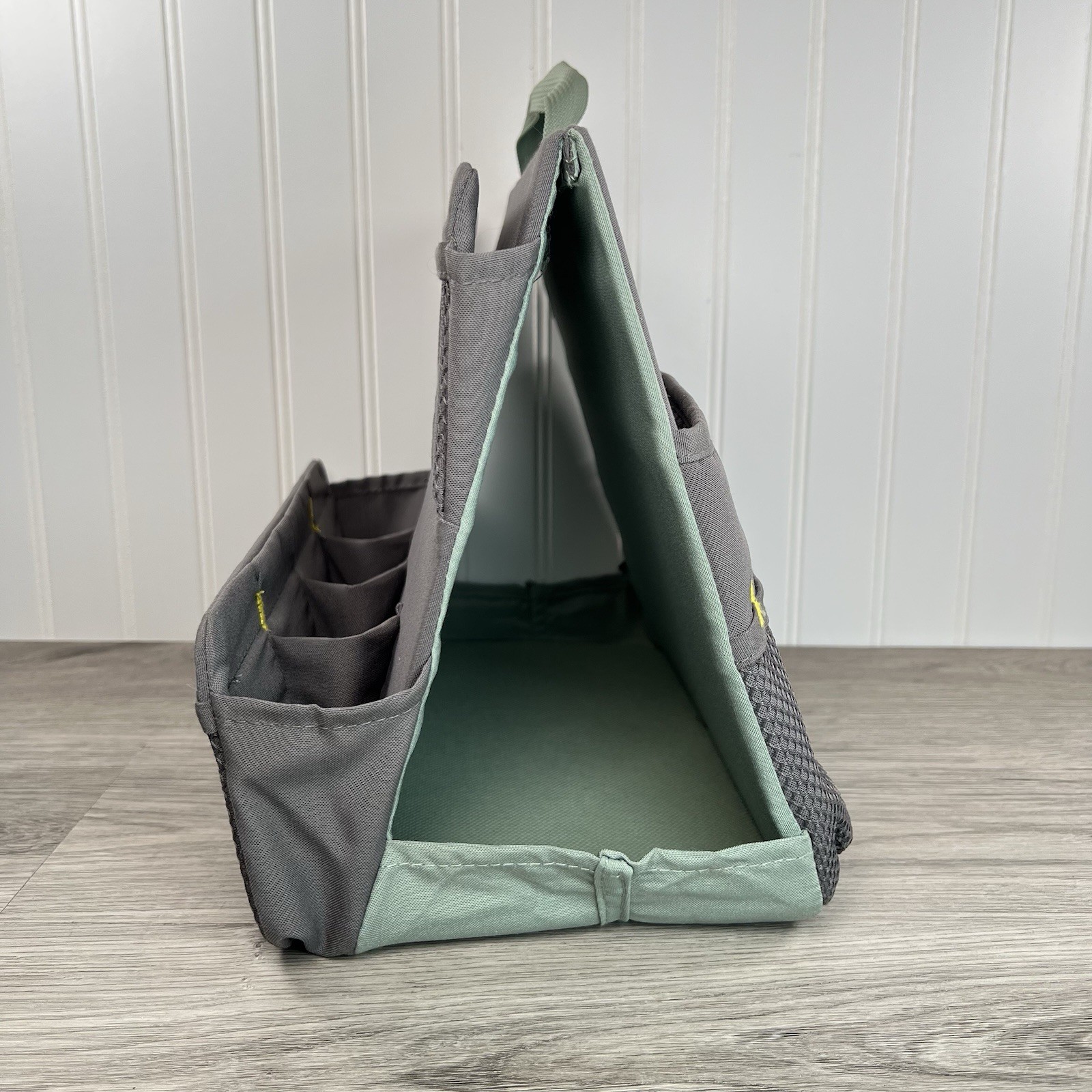 IKEA OVNING Desk Organizer Grey Cloth Storage Standing Supply Holder 12.5 x 10″