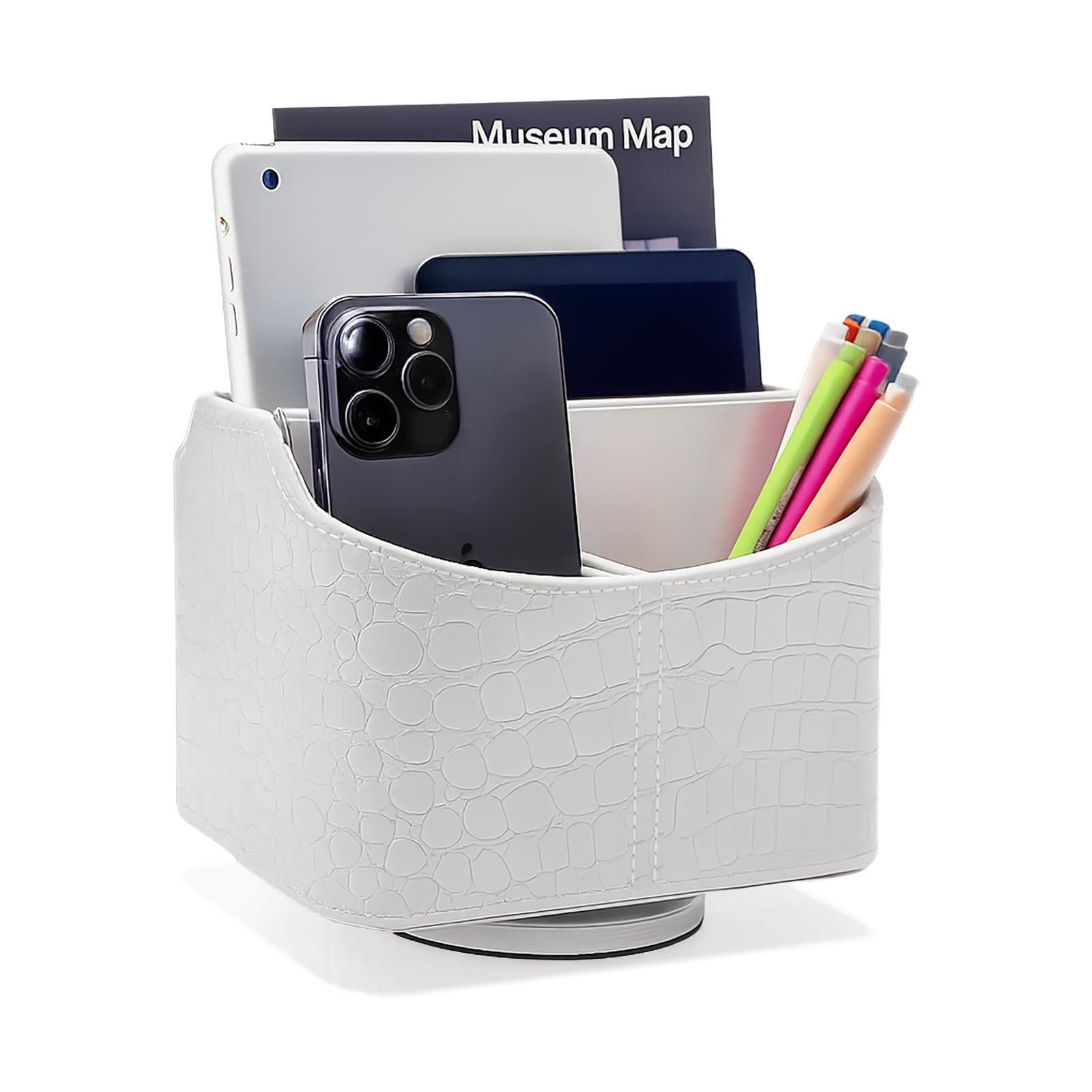 Rotating Desk Organizer, 360 Desk Spinning Caddy, Desktop TV Guide//Media/Rem…