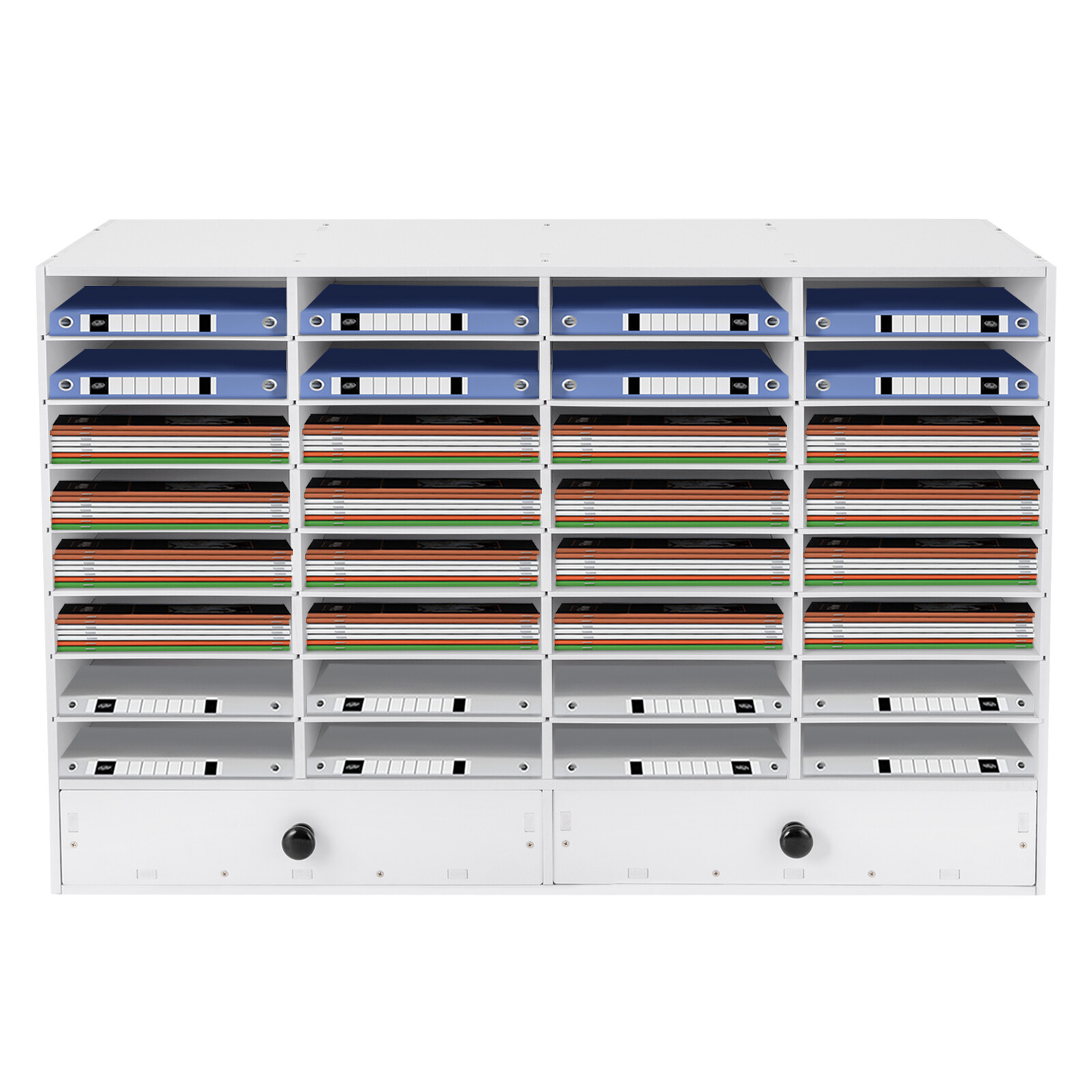 PVC 32 Slots Shelf Organizer Desk Accessories for Folders File Mail Sorter Rack