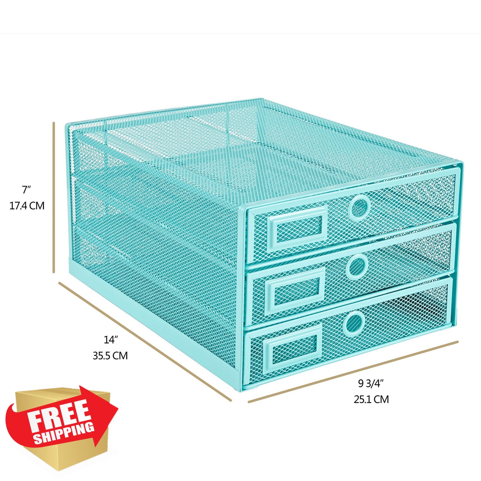 Annova Turquoise Desk Organizer