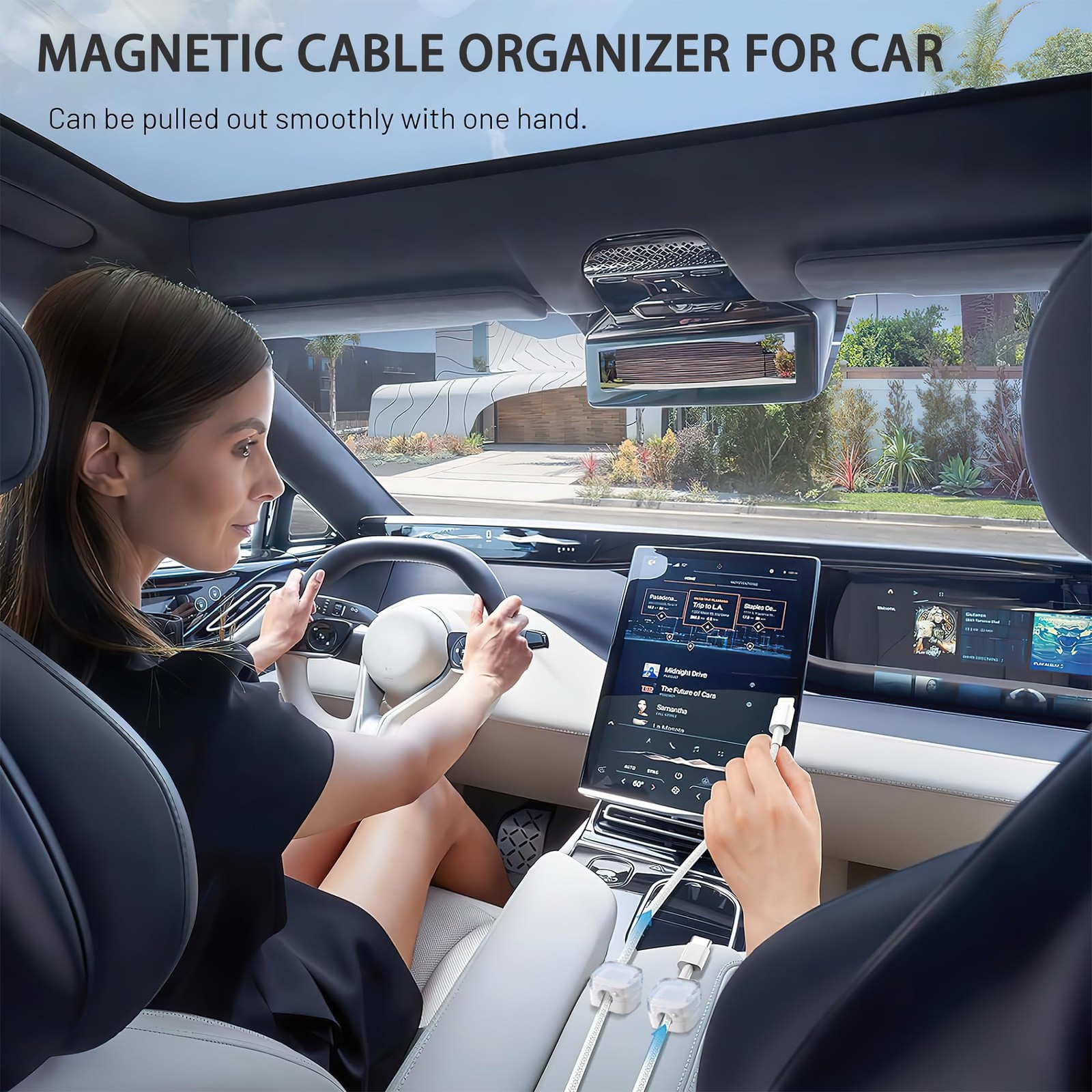 6 Pack Magnetic Cord Organizer & Cable Clips – Adjustable Under Color Mixed