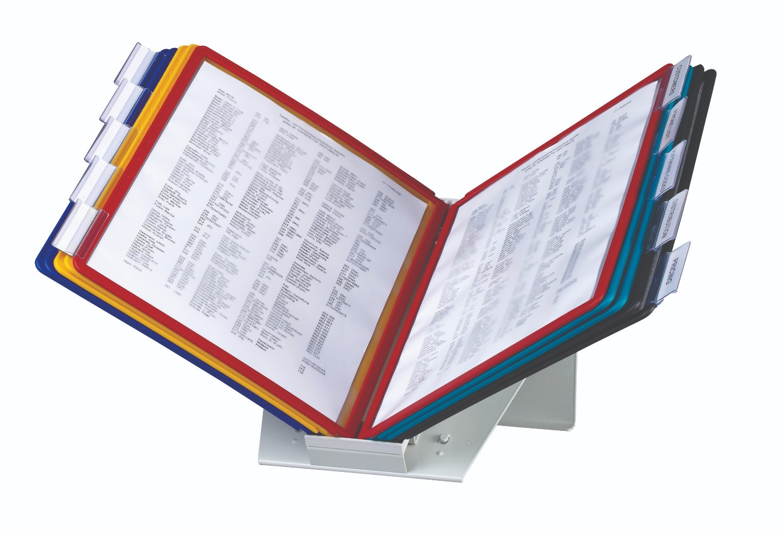 VARIO Desk Reference System 10 Panels Letter Size Assorted Colors Durable