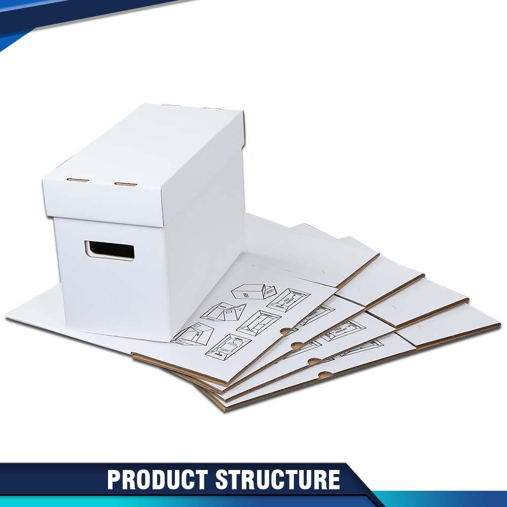 PIT66 5 Pcs Comic Book Storage Boxes, Holds 150-175 Comics Each, 5 PCS, White