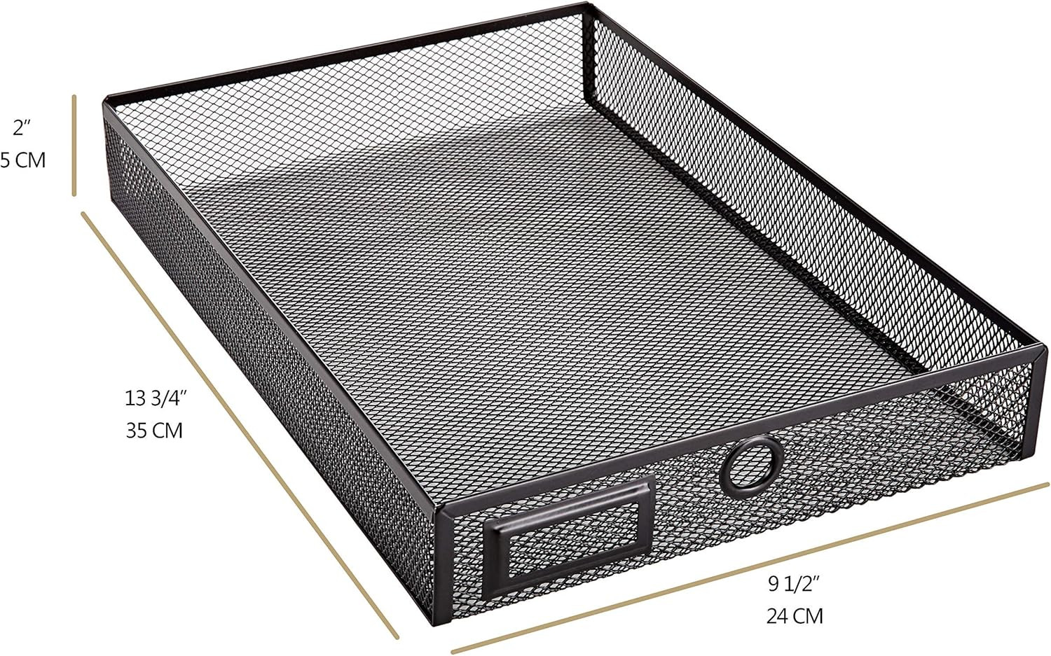 Annova Desk Organizer Wire Mesh 3 Tier Sliding Drawers Paper Sorter/Multifunctio