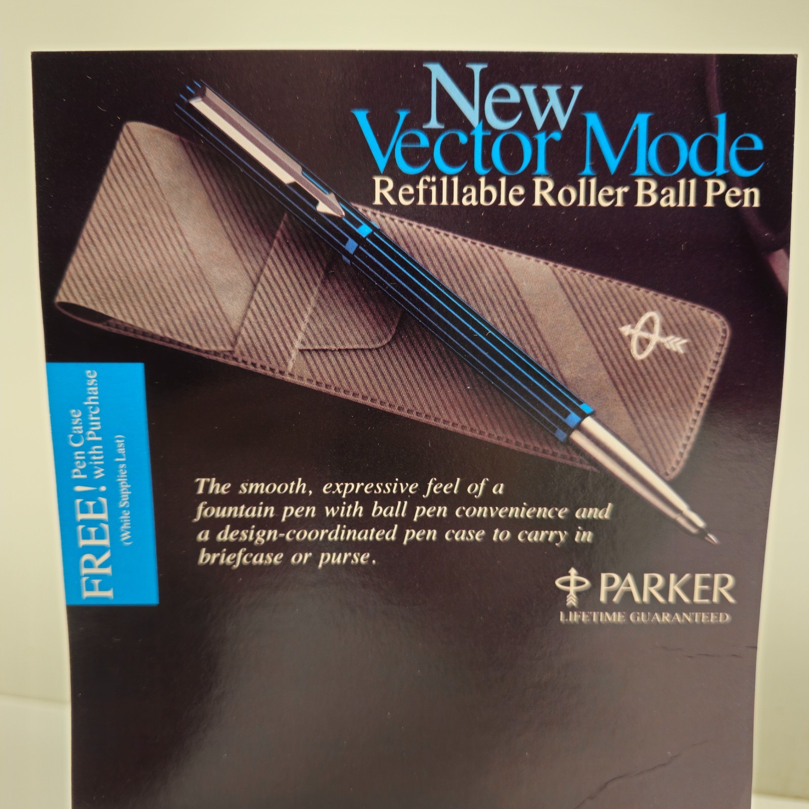Parker Vector Mode Roller Ball Pen Countertop Display Stand 36 Slot Vintage