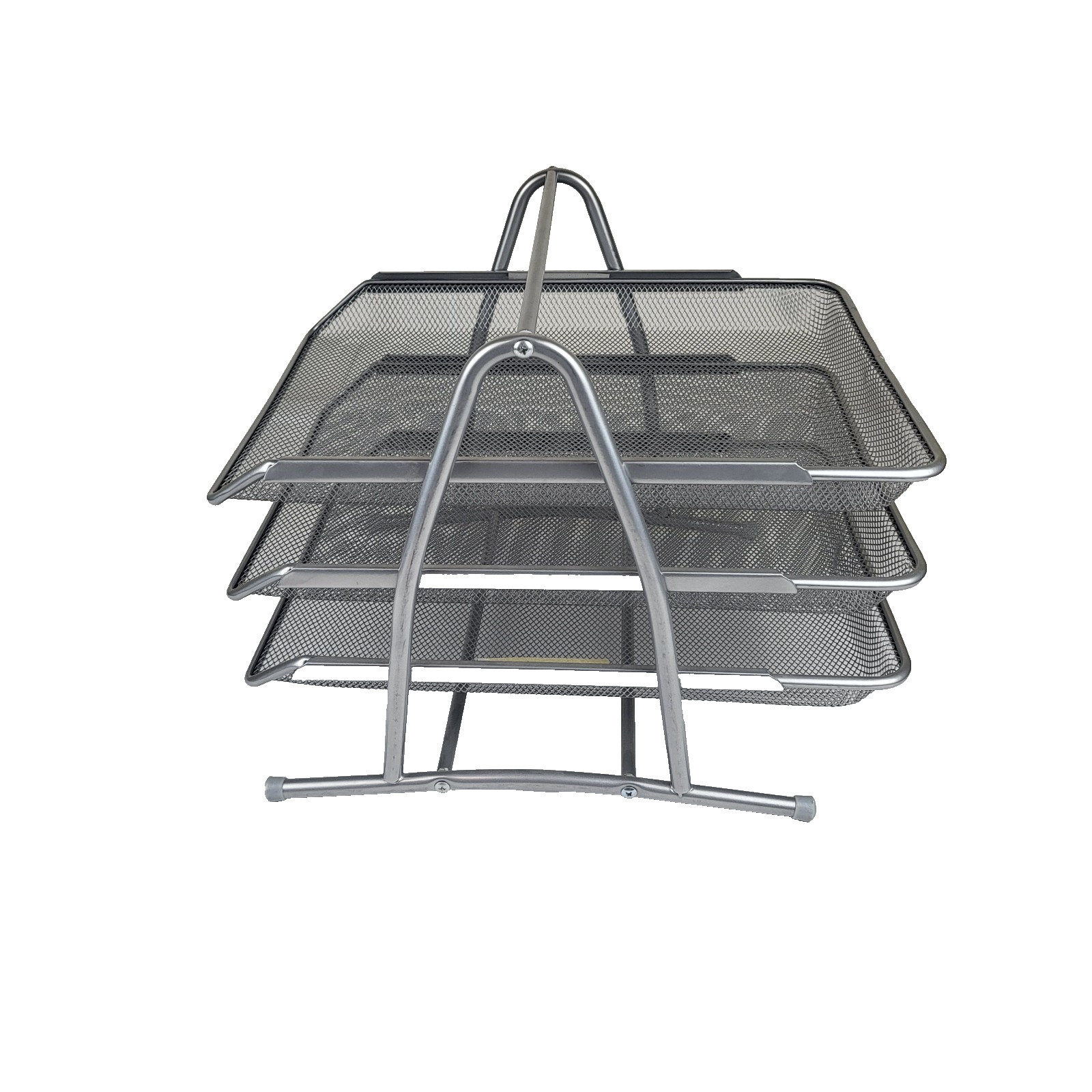 3-Tier Metal Mesh Filling Letter Tray Document Holding Metal Stacking Support