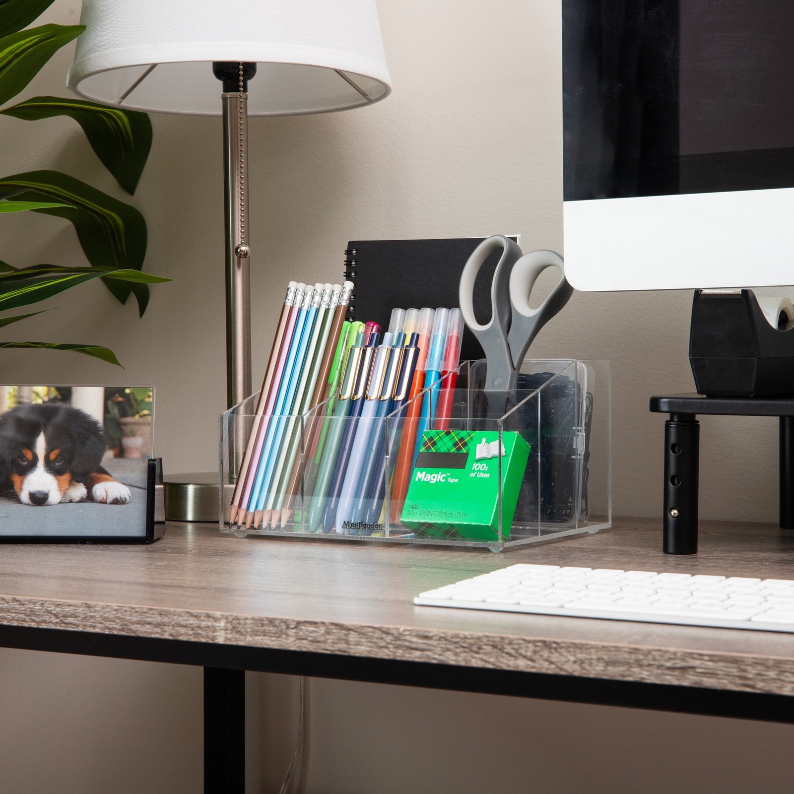 3-Tier Mail Sorter Desktop Organizer Mail Organizer Modern Office Acrylic Clear