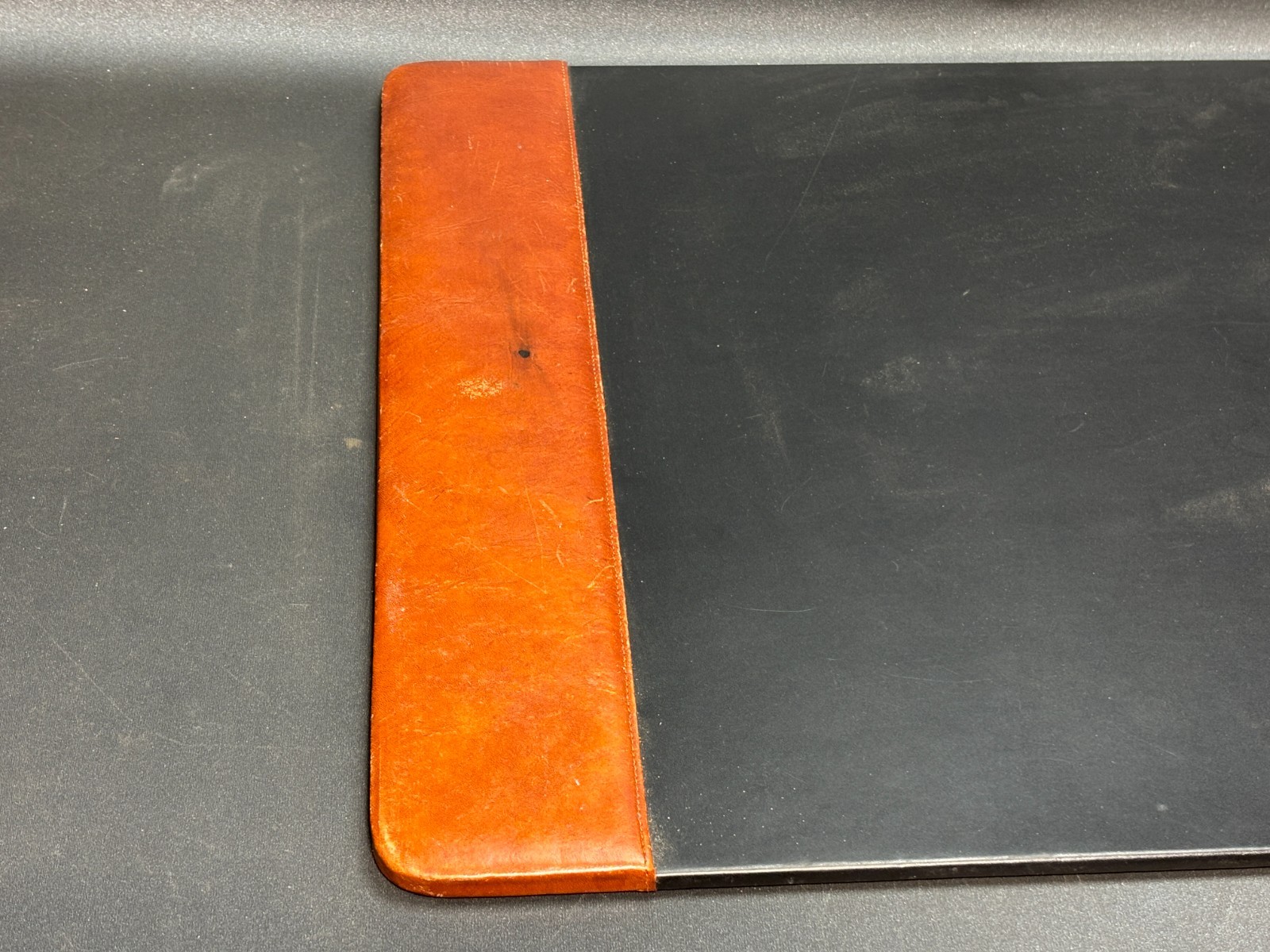 Levenger Black And Brown Leather Office Desk Pad 34″ x 20″