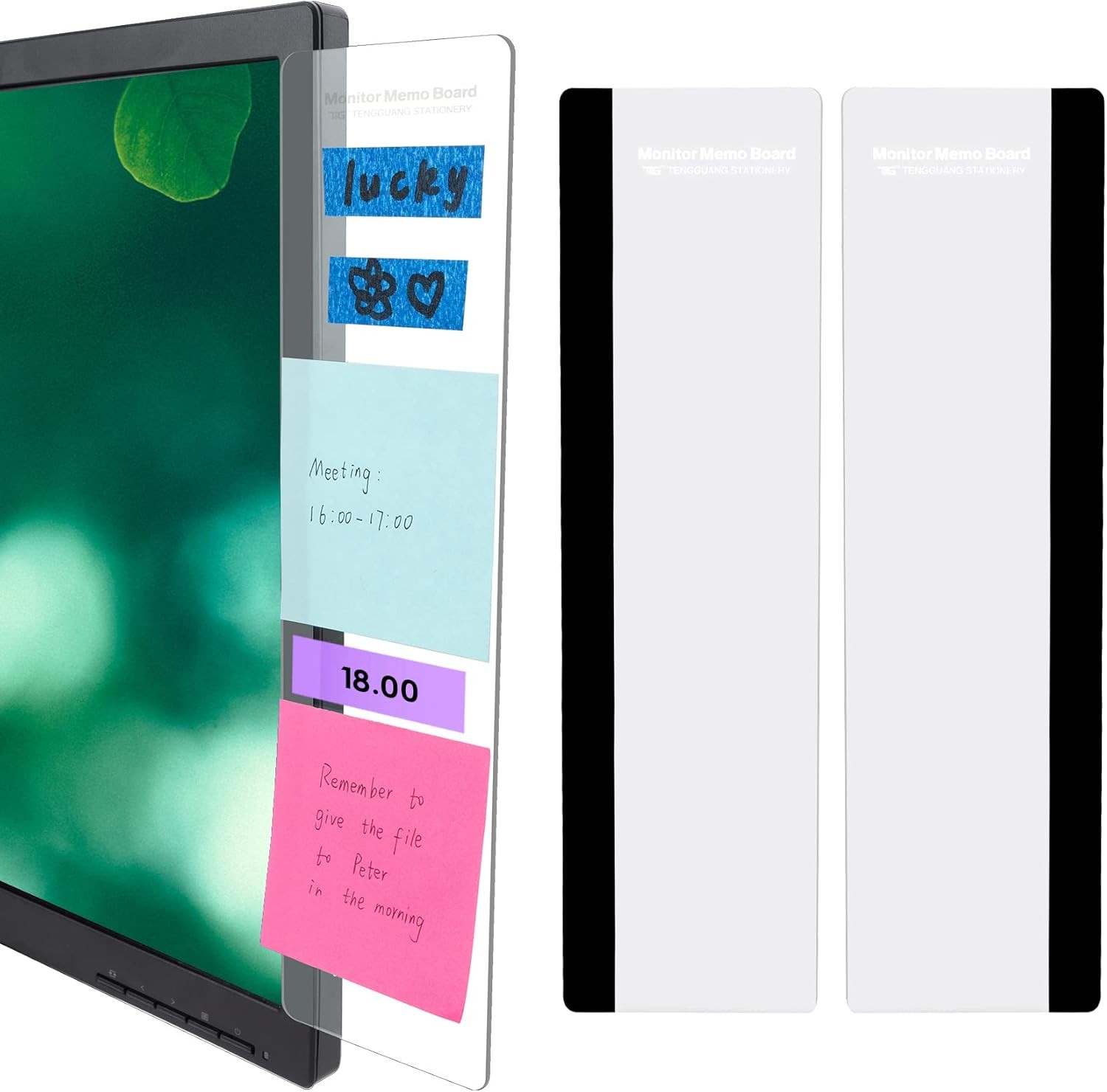 Transparent Sticky Note Board 2pcs